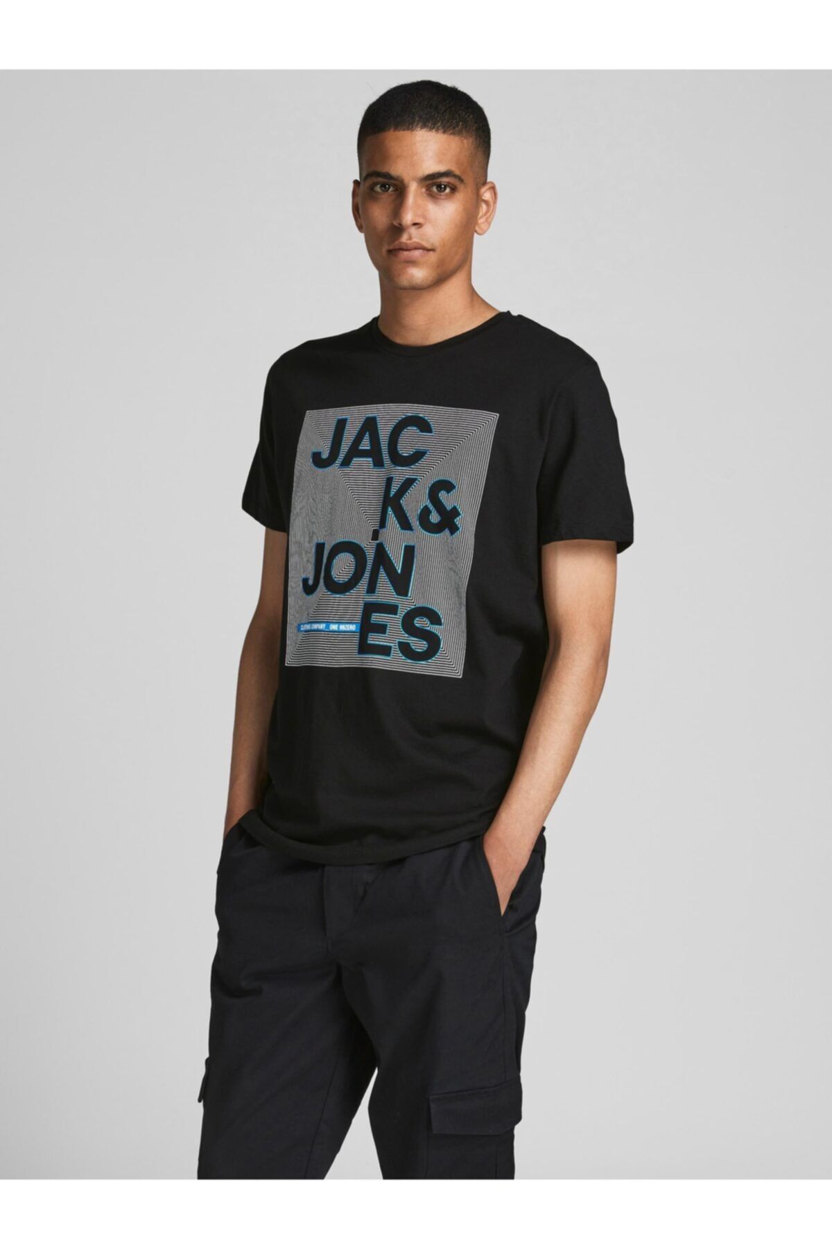 Jack & Jones Jack Jones Star Tee Ss Crew Neck July 2021 Erkek Siyah Tshirt 12190149-02