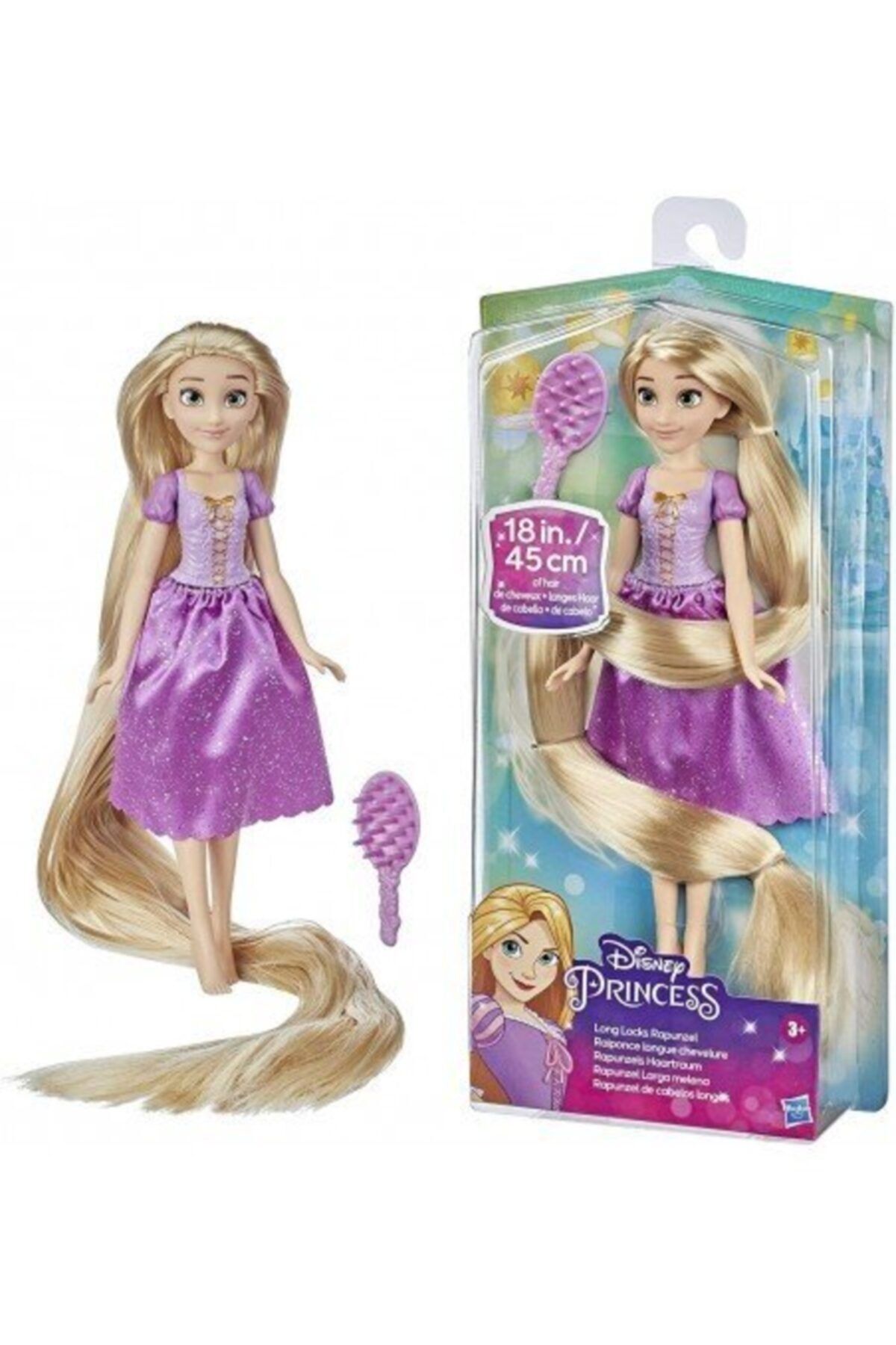 Hasbro Disney Prenses Rapunzel 45 Cm Uzun Sarı Saçlı Moda Bebek F1057