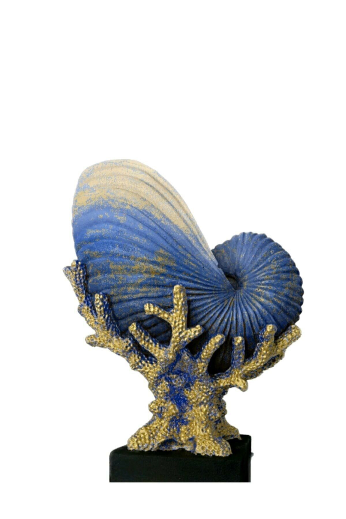 Genel Markalar Dekoromi Dekoratif Mercanlı Deniz Kabuğu Vazo Biblo (27X21CM)