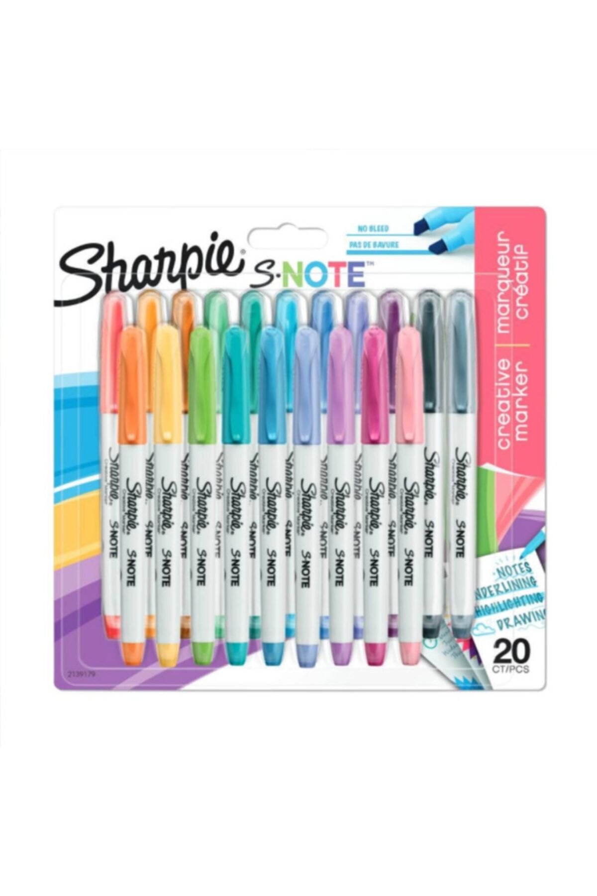 Sharpie S-note 20 Renk Creative Markör Işaretleme Kalemi Seti