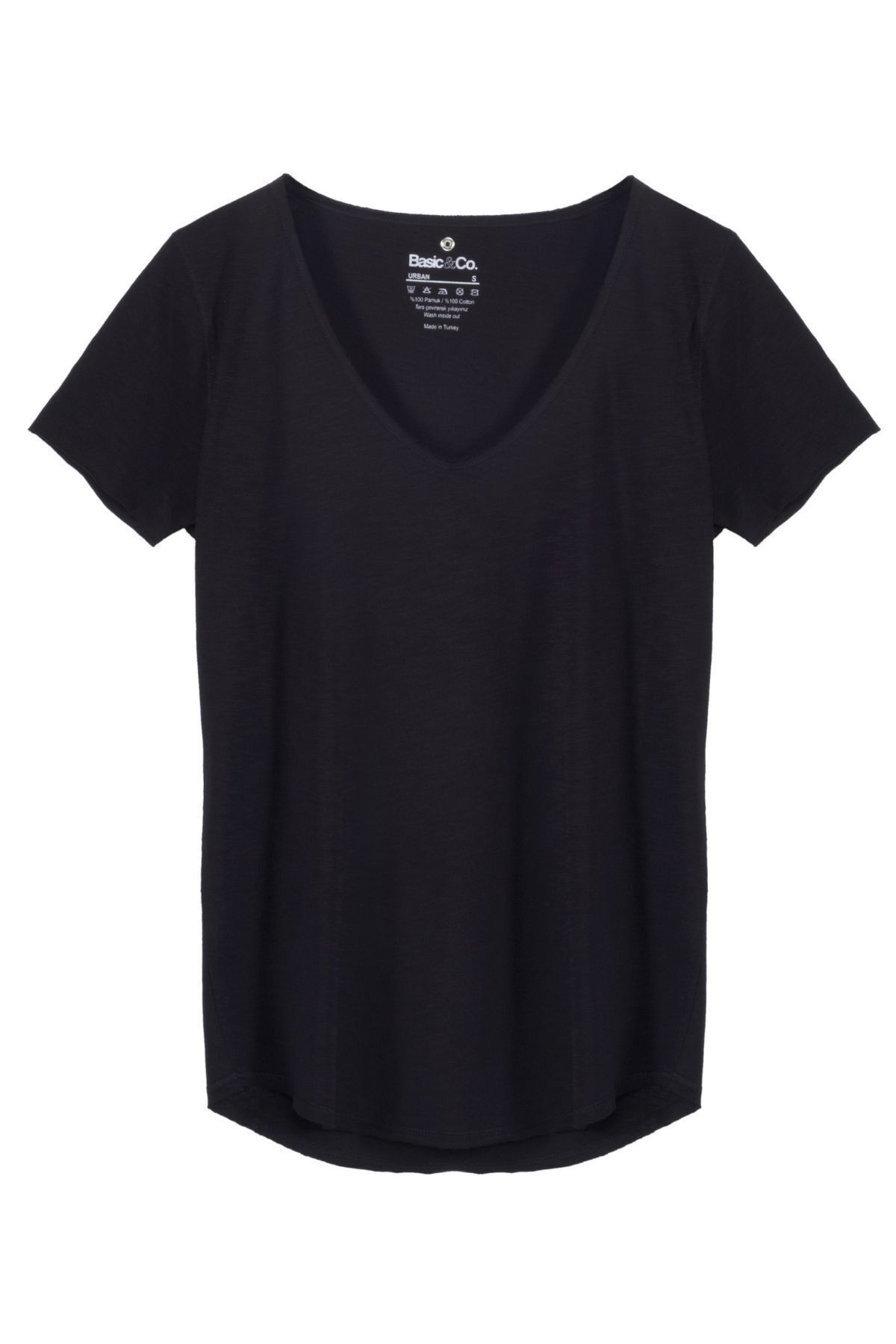 Basic Co Kadın Siyah T-Shirt URB001