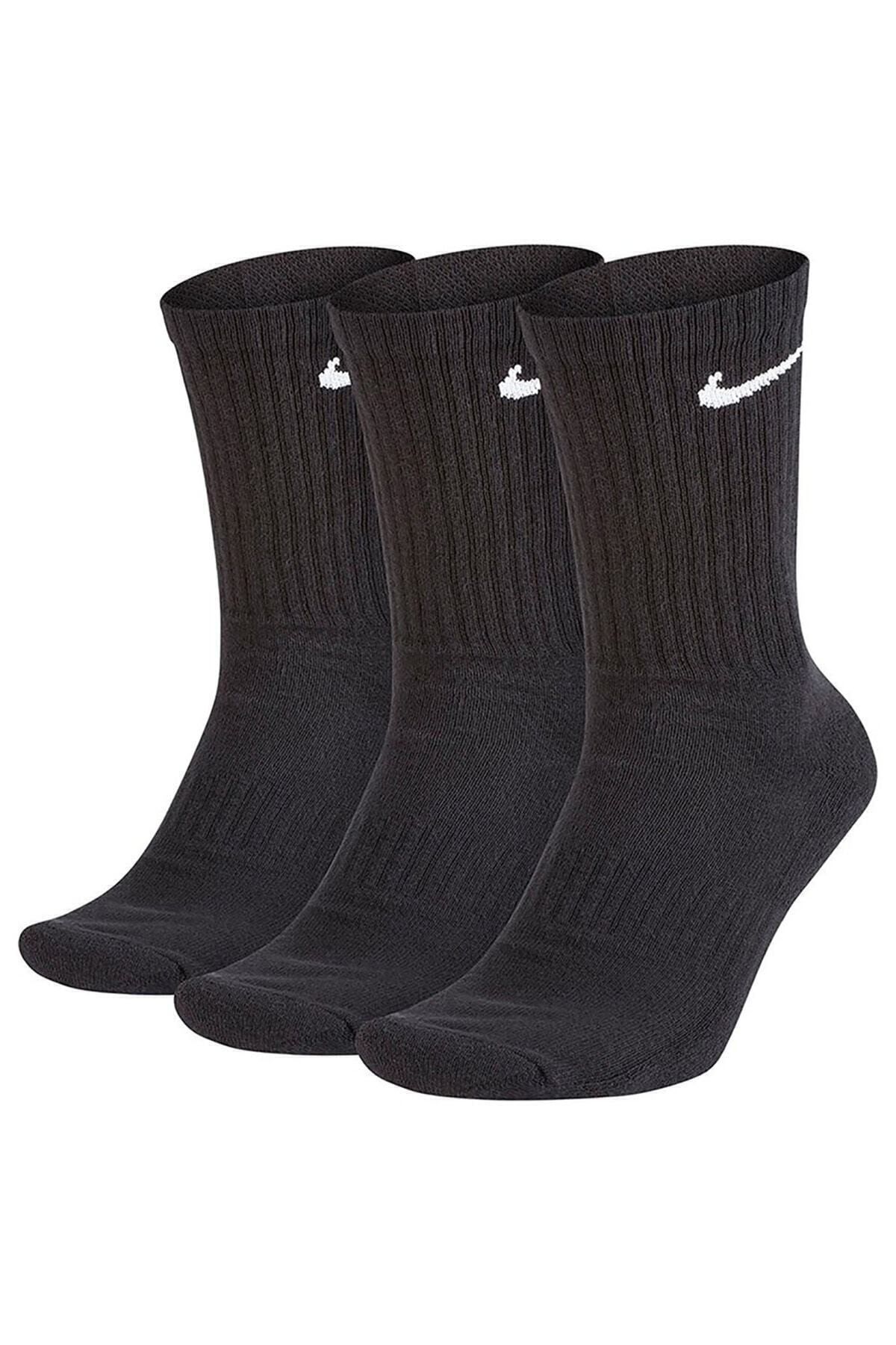 Nike Unisex Siyah Everyday Cush No-Show Çorap Seti 3'lü SX7676-010