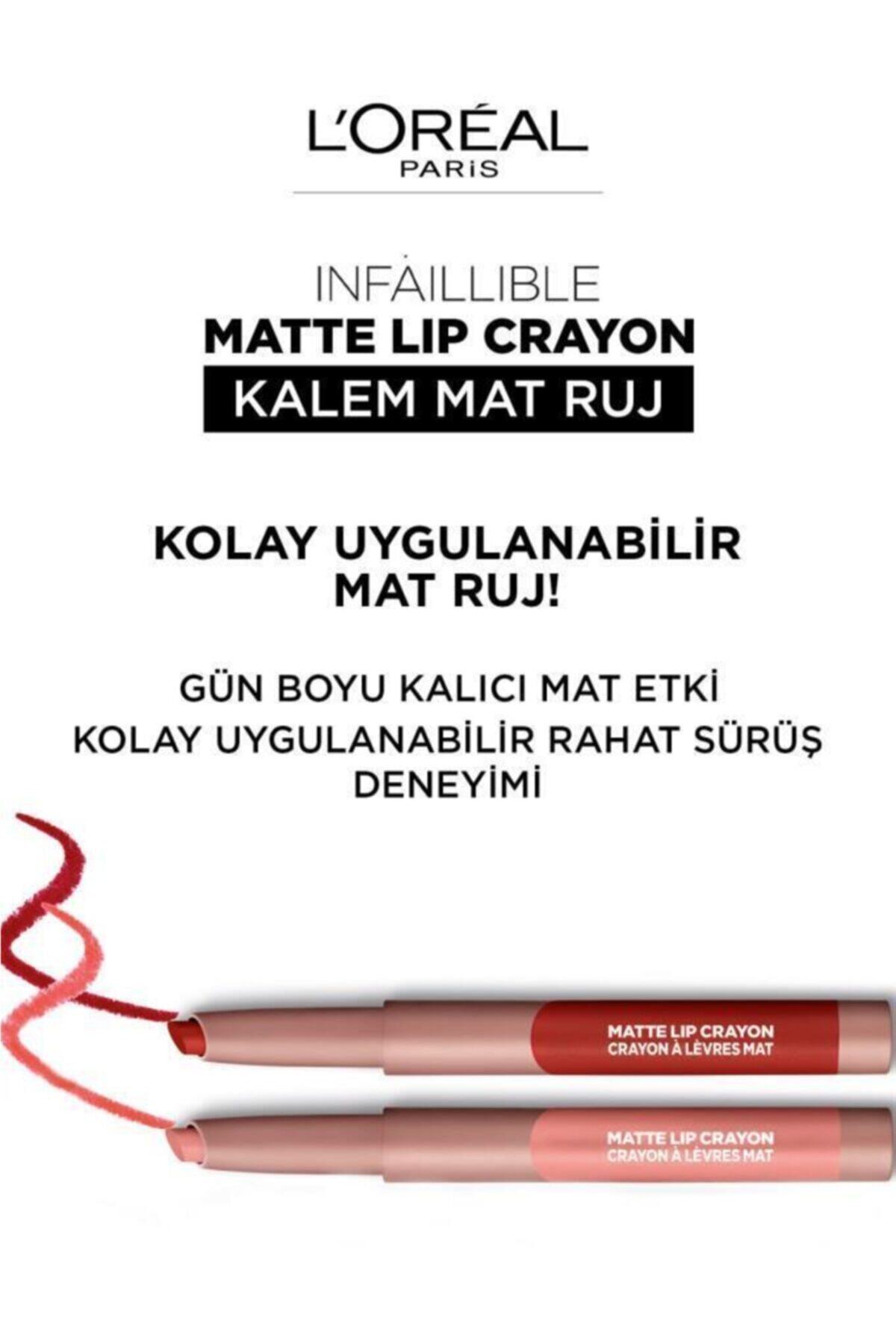 Infaillible Matte Lip Crayon Kalem Mat Ruj - 103 Maple Dream_5