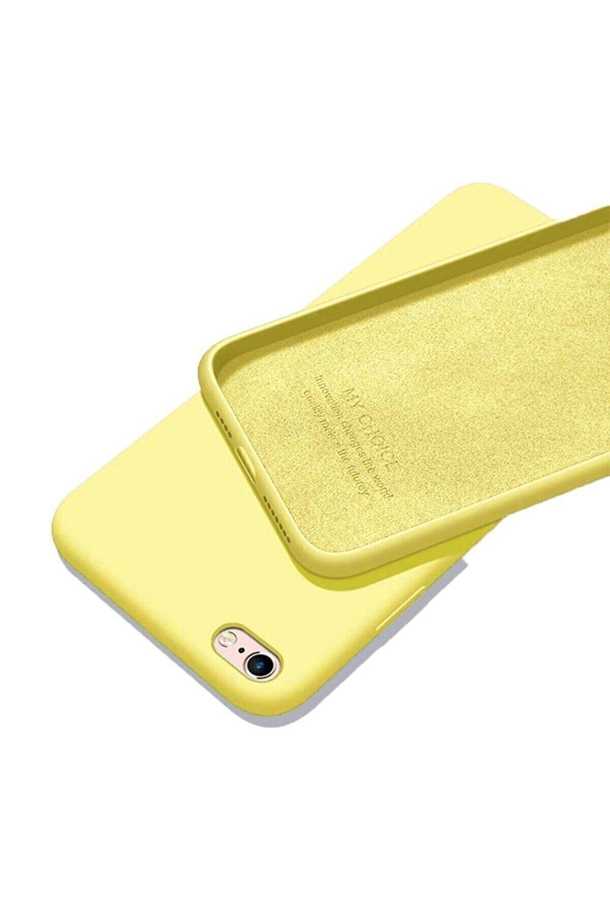 Mopal Iphone 6 / 6s Uyumlu Sarı Içi Kadife Lansman Silikon Kılıf