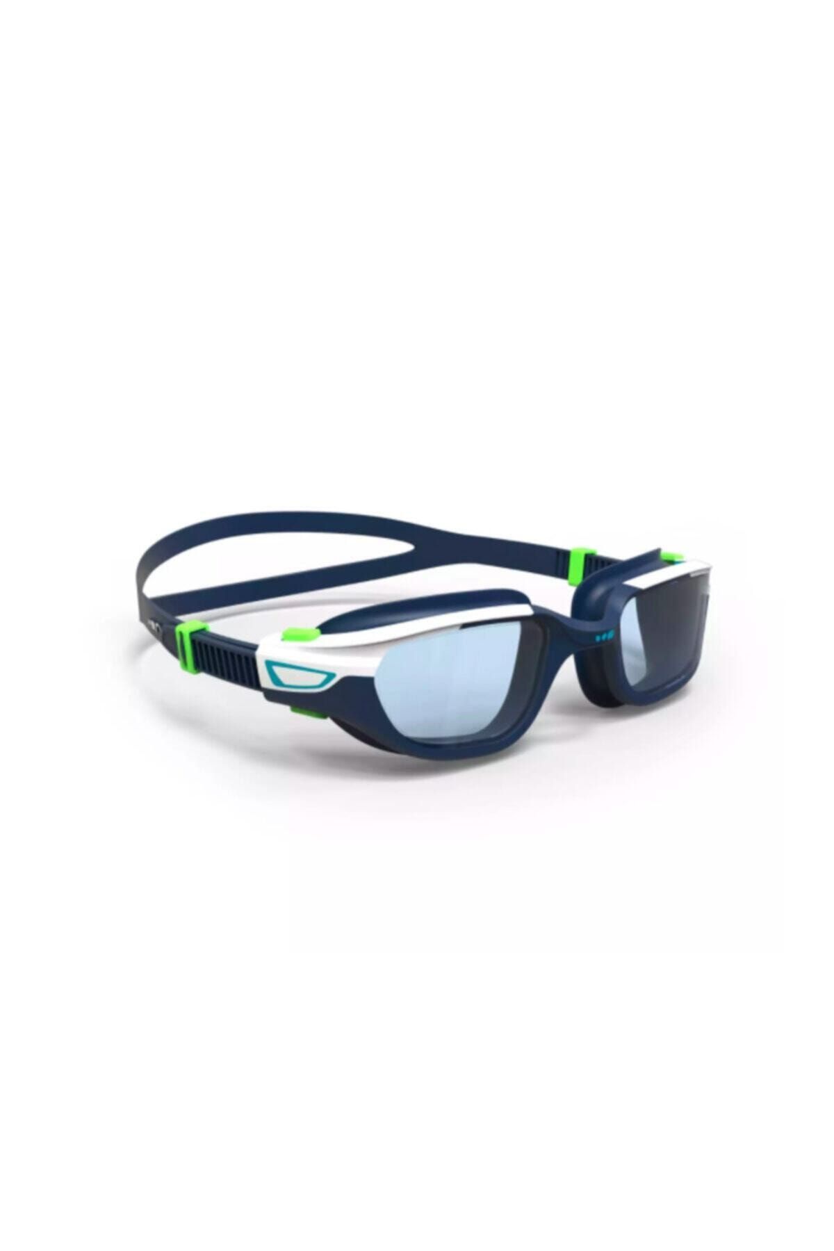 Decathlon - Yüzücü Gözlüğü Yetişkin Deniz Gözlüğü Beyaz Mavi Şeffaf Camlar L Boy Spırıt