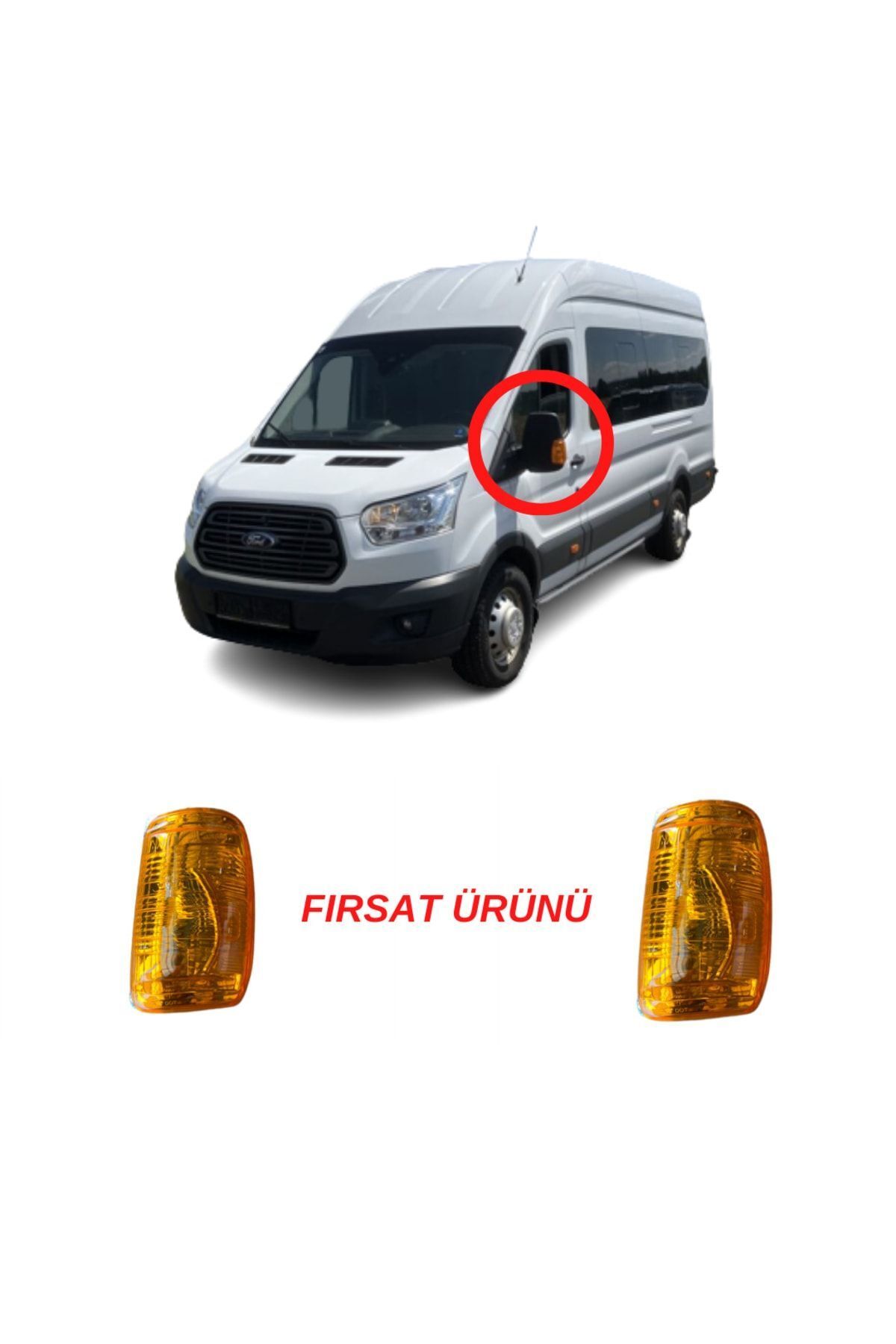 SMC PARTS Dış Dikiz Ayna Sinyali Sağ+sol Takım (sarı) Ford Transit V-363 (uzun Kasa) 2014-2021