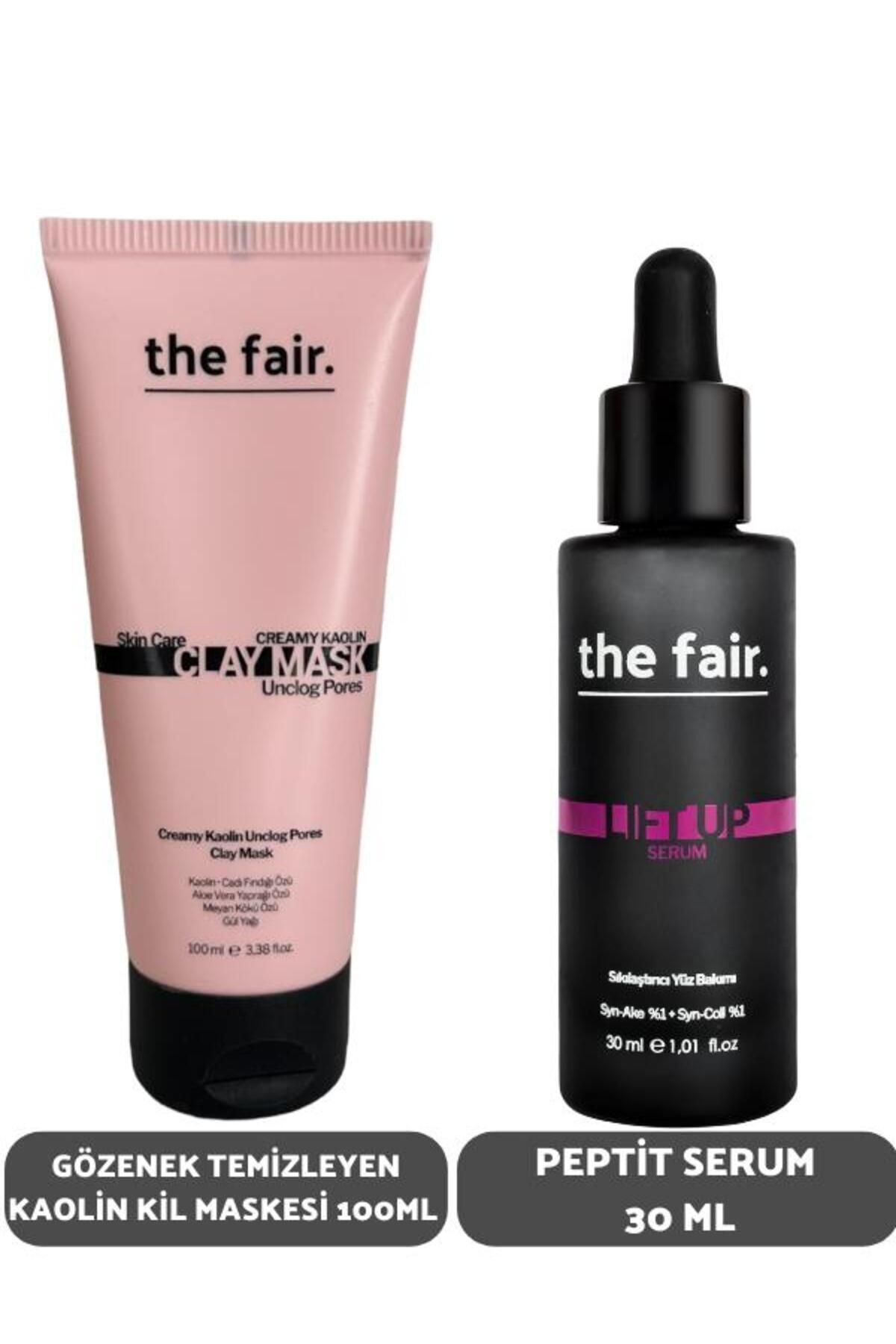 The Fair Gözenek Temizleyen Kaolin Kil Maskesi 100 ml ve Peptit Serum Seti 30 ml
