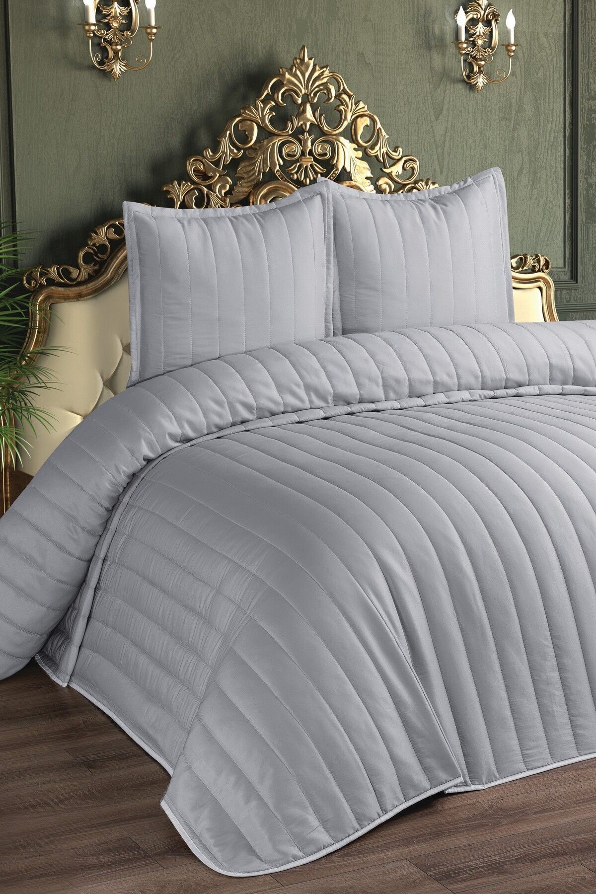 Faiend Suya Ve Lekeye Dayanıklı Çift Taraflı Kullanılabilir Mikrofiber Çift Kişilik Yatak Örtüsü Seti