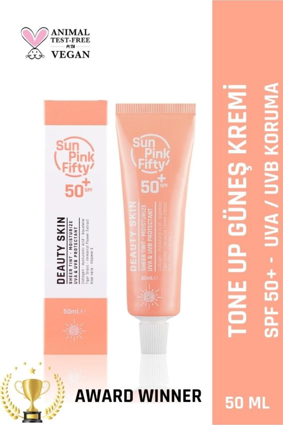 DEAUTY SKIN Sunpinkfifty 50 Spf Güneş Kremi - Uva Uvb Koruma