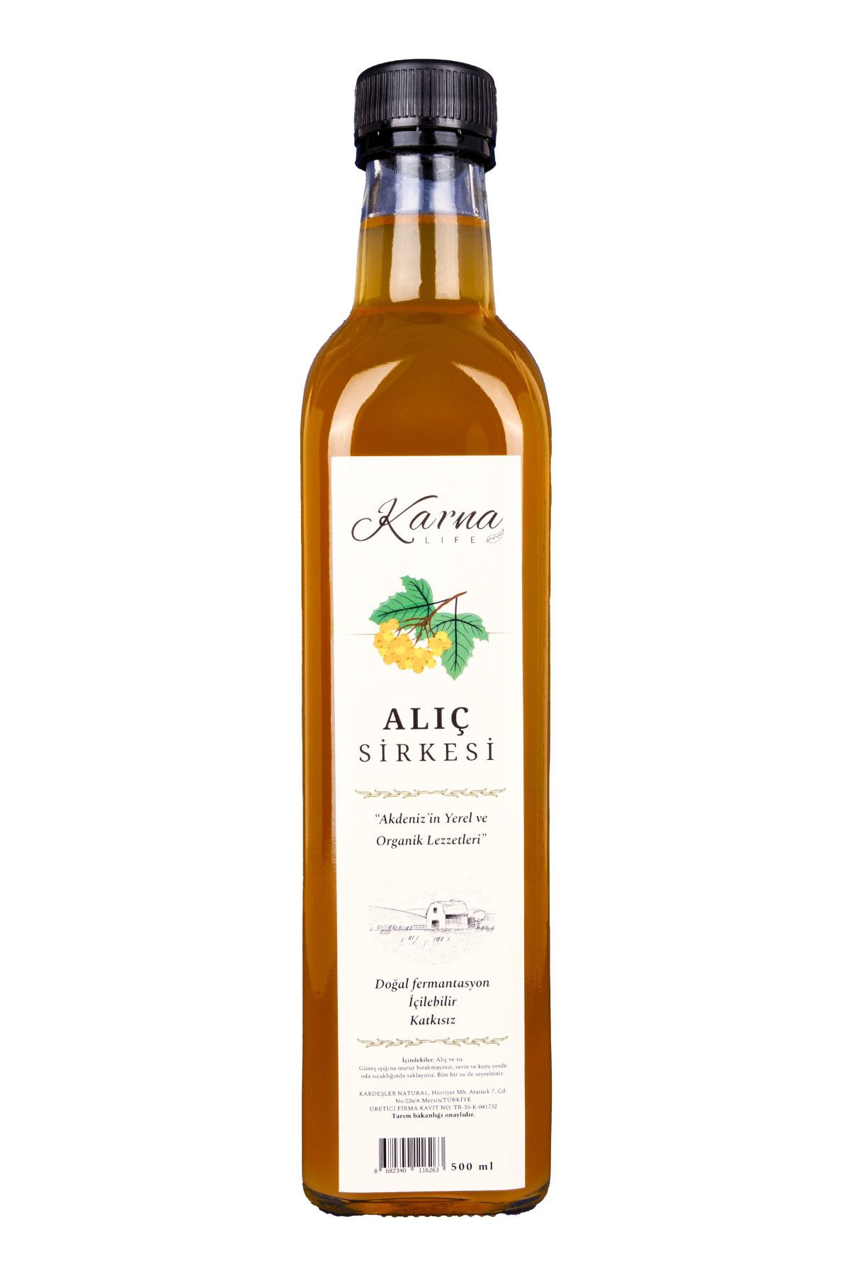 KARNA LİFE Alıç Sirkesi - Doğal Fermantasyon 500 ml