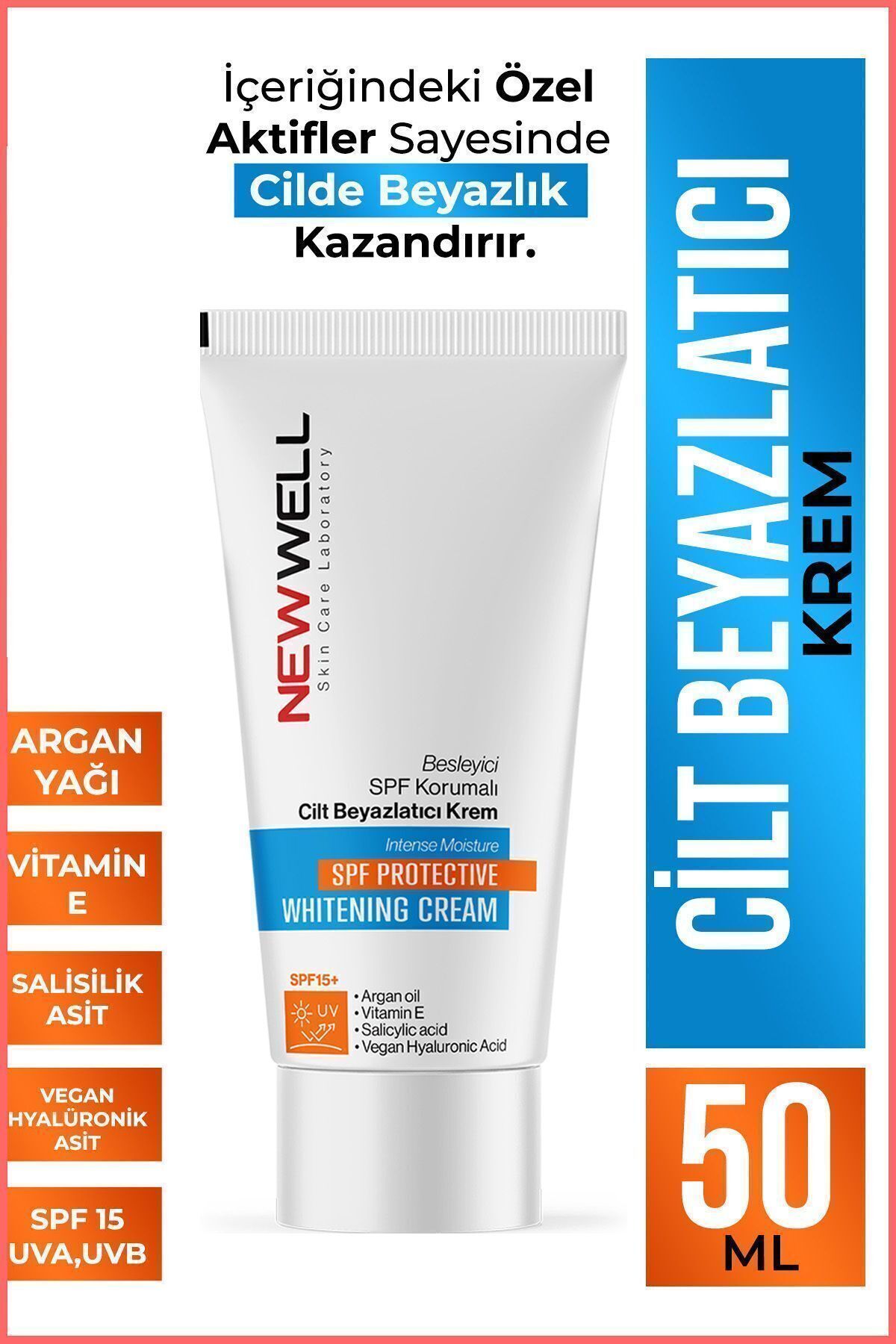 New Well Besleyici SPF Korumalı Cilt Beyazlatıcı Krem 50ML