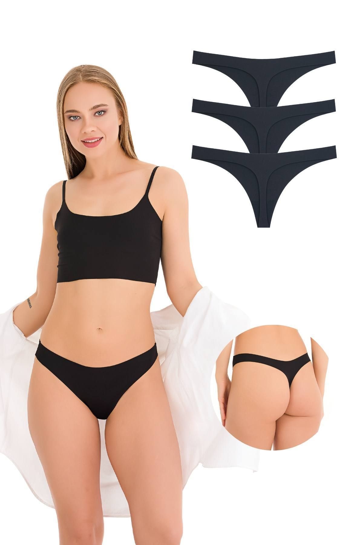 Newlilla 351 Kadın Lazer String Tanga Külot Paketi 351-v3