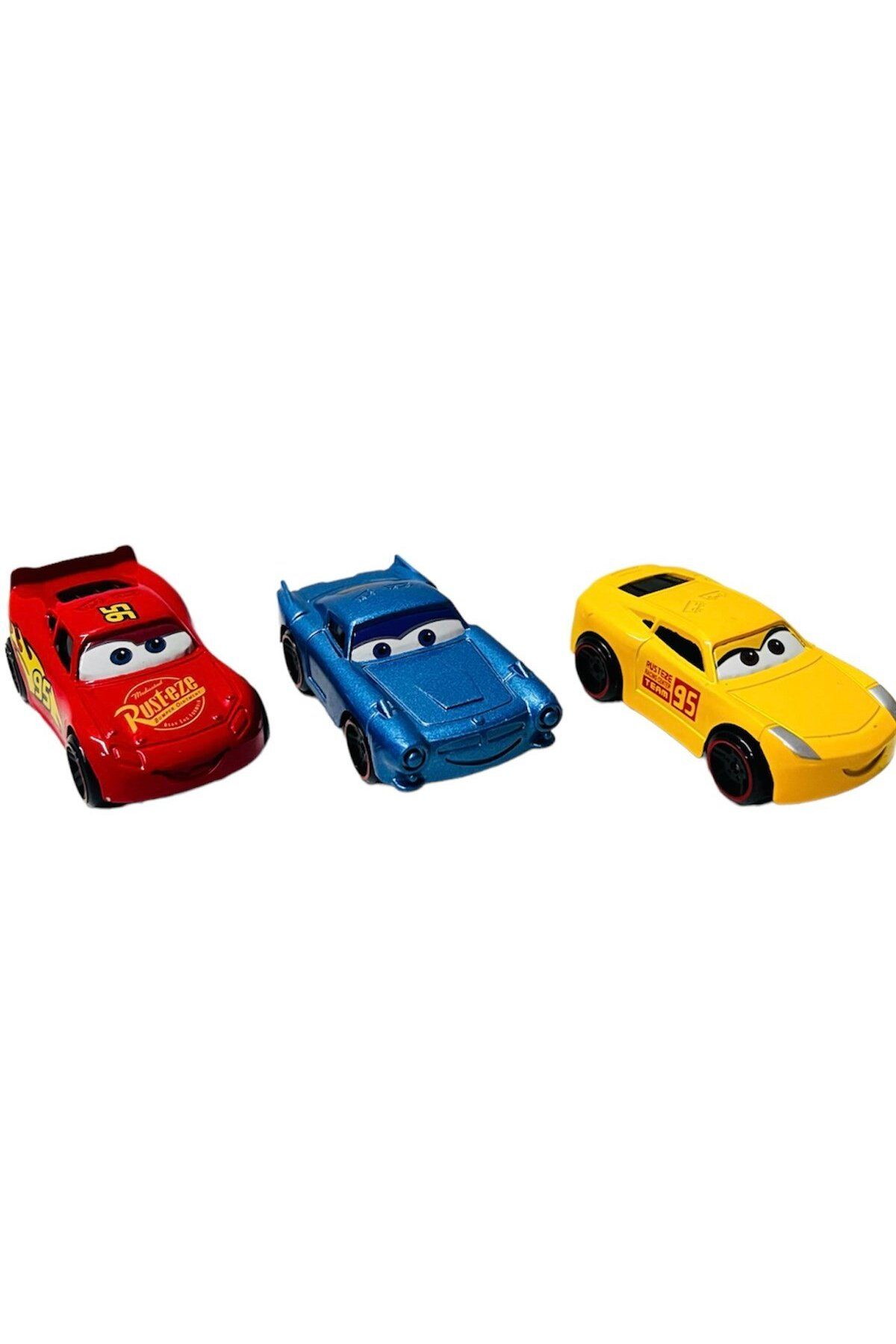 Pasifik Cars Şimşek Mcqueen 3'lü Metal Araba