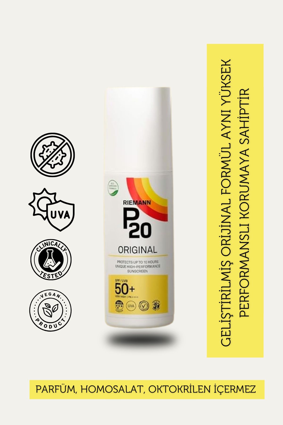 Riemann P20 Orijinal Spf 50 100 ml Güneş Kremi
