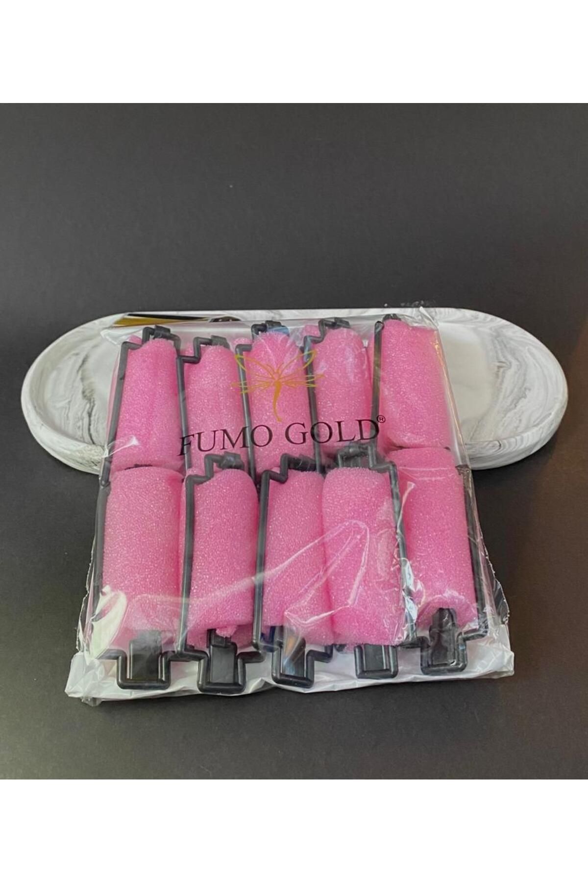FUMO Sünger Bigudi Pembe 10lu X 2 Paket