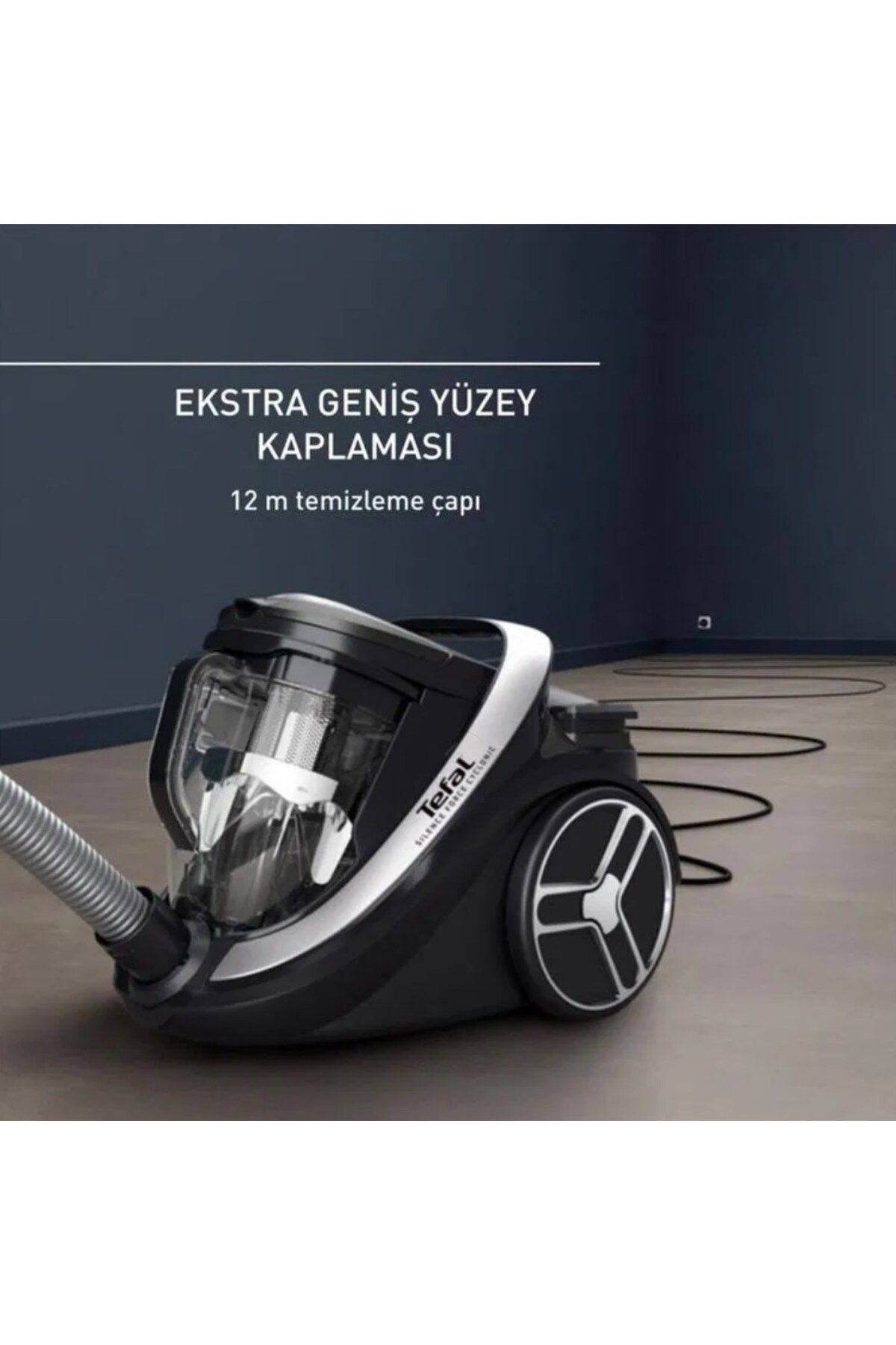 TEFAL Ultra Düşük Enerji Yüksek Emiş Gücü PREMİUM Silence Force Cyclonic 550W TozTorbasız Süpürge