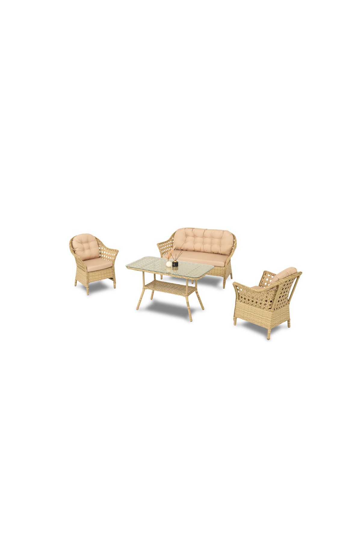 Bambuda Garden İda Rattan 4 Kişilik Oturma Grubu