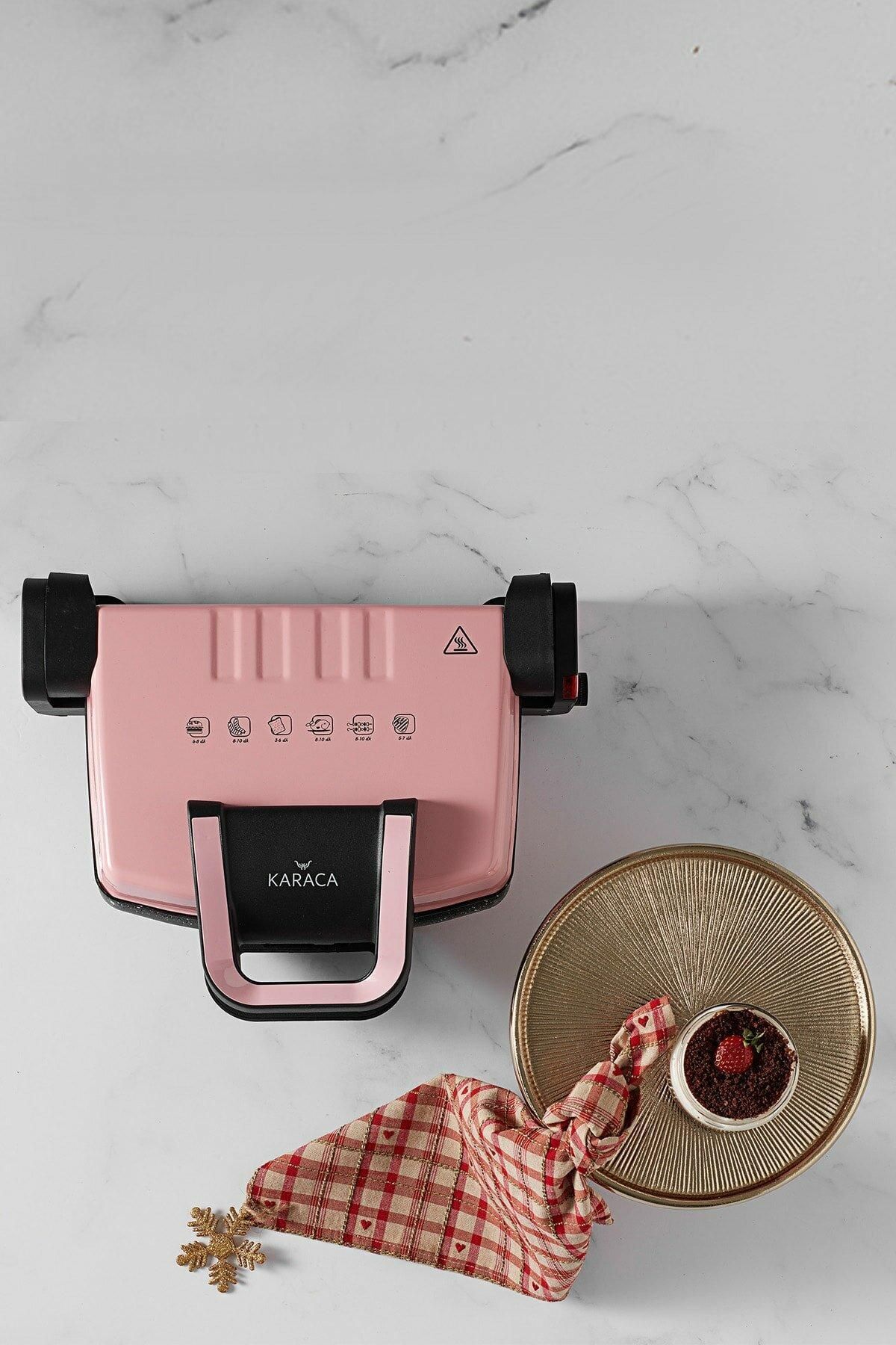 Karaca Future Granit Tost Makinesi Pembe 1800W