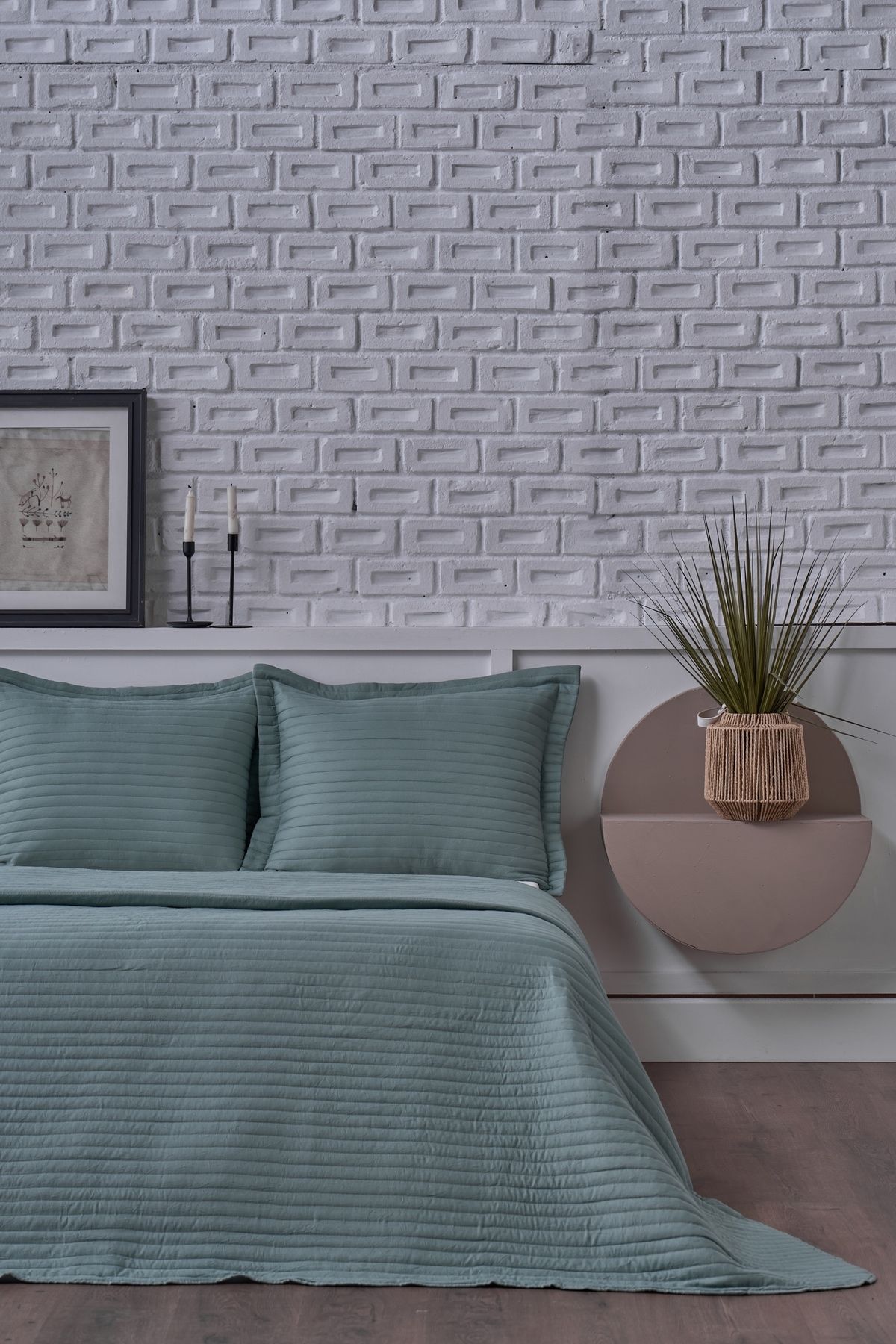 Doqu Home Otto Yatak Örtüsü Tek Kişilik - Yeşil