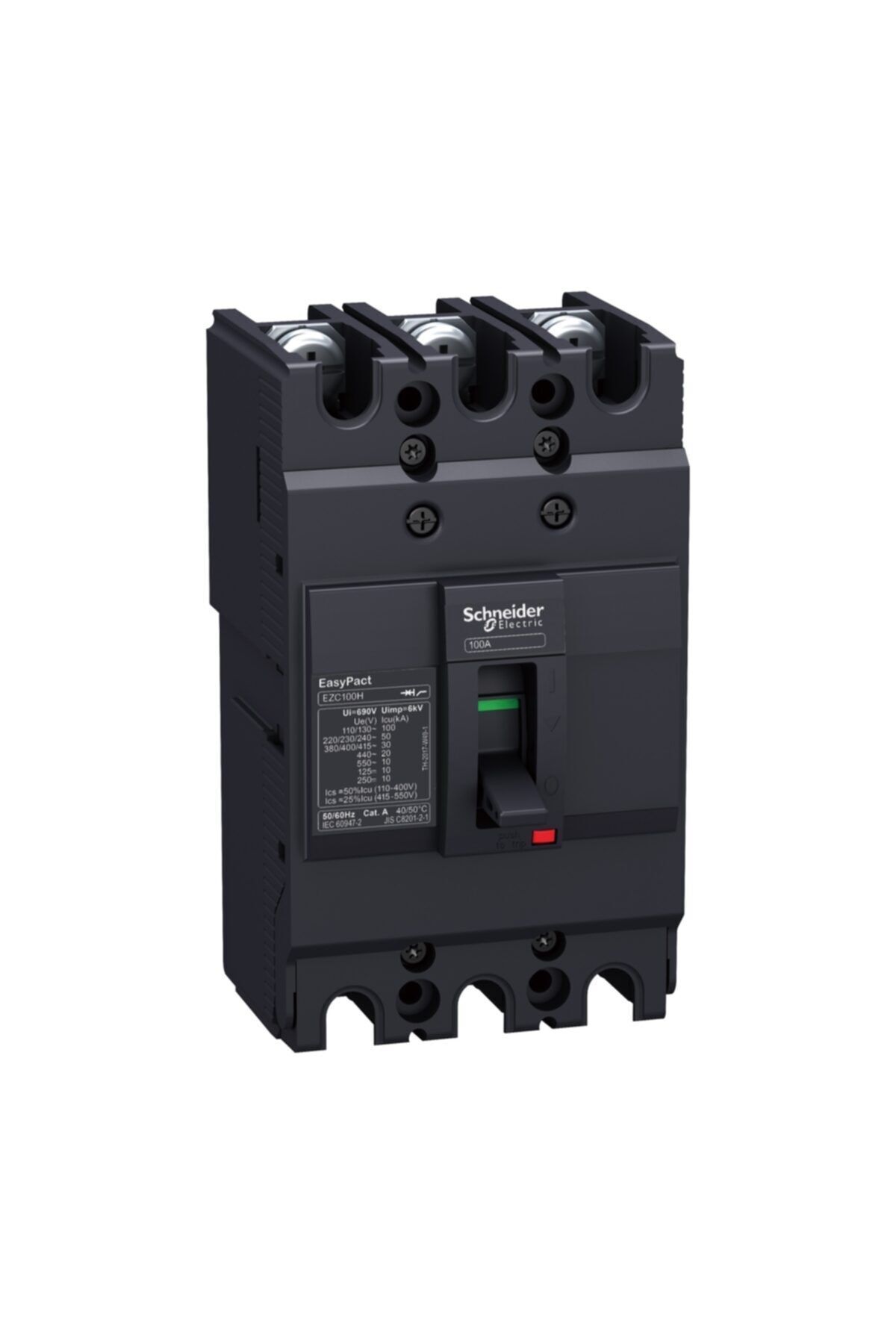 Genel Markalar Schneider Ezc100h3080, 3 Kutuplu, 80a, 30ka, 220-240 Volt, Kompakt Şalter, Mccb