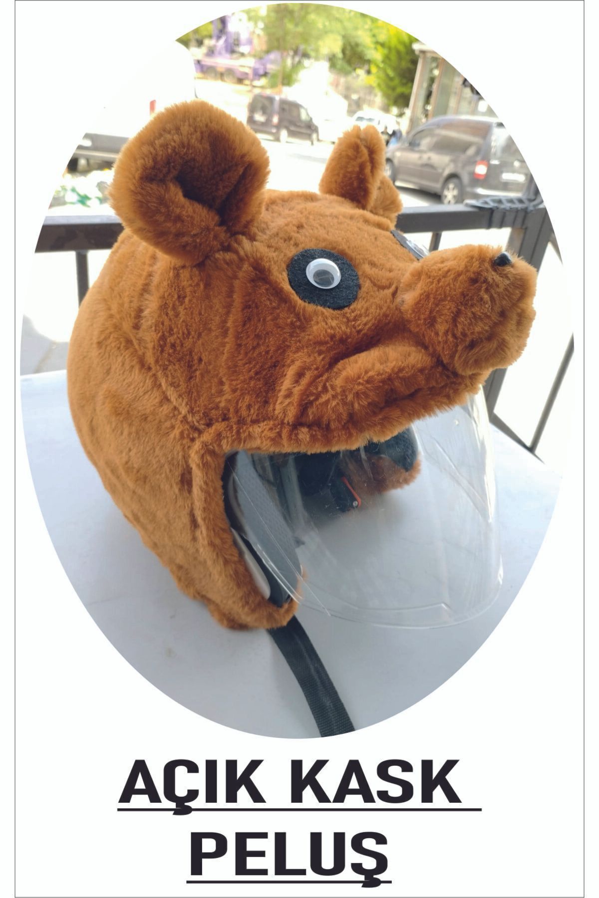 kaskmania AÇIK KASK KILIFI TEDDY BEAR KASKMANIA