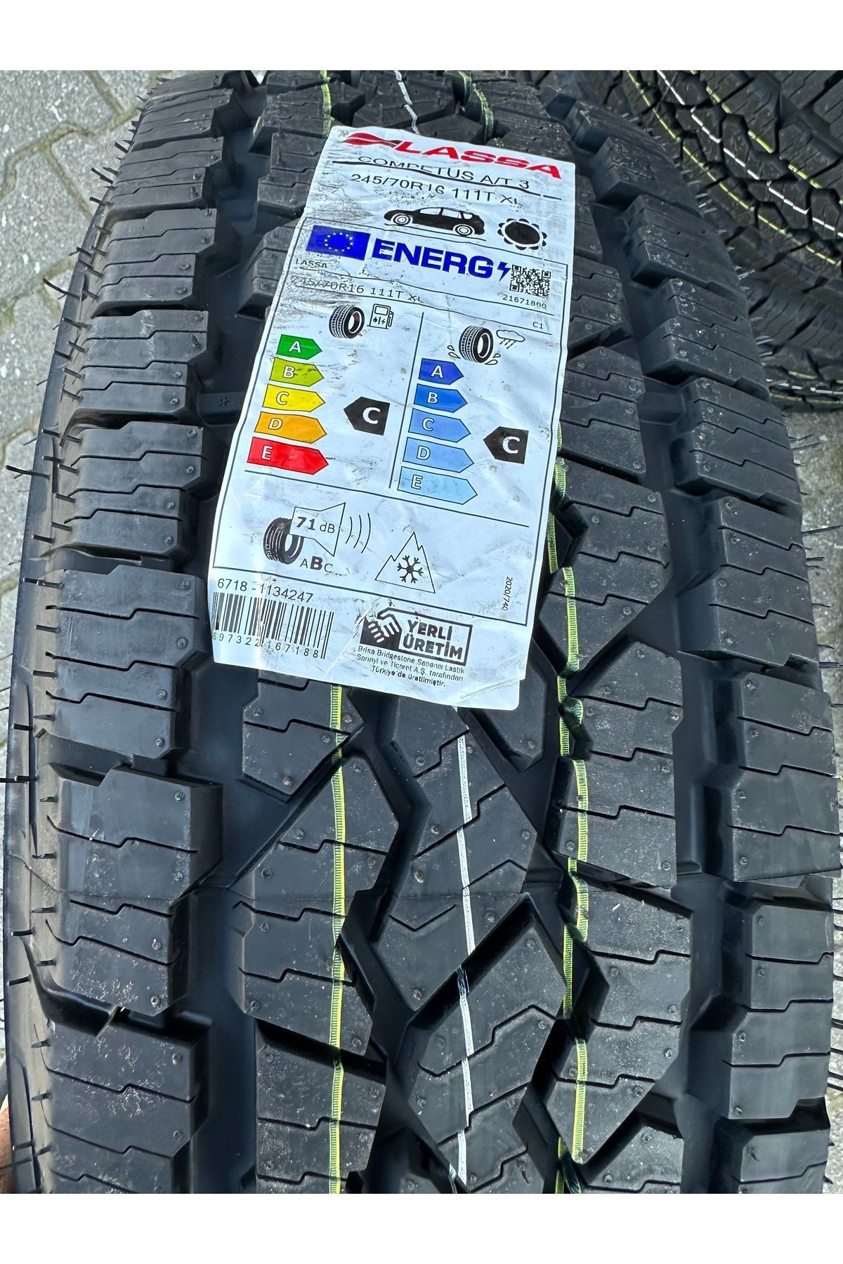 Lassa 245/70R16 111T XL COMPETUS A/T 3 LASSA DOT 2024 4*4 ADET FİYATIDIR