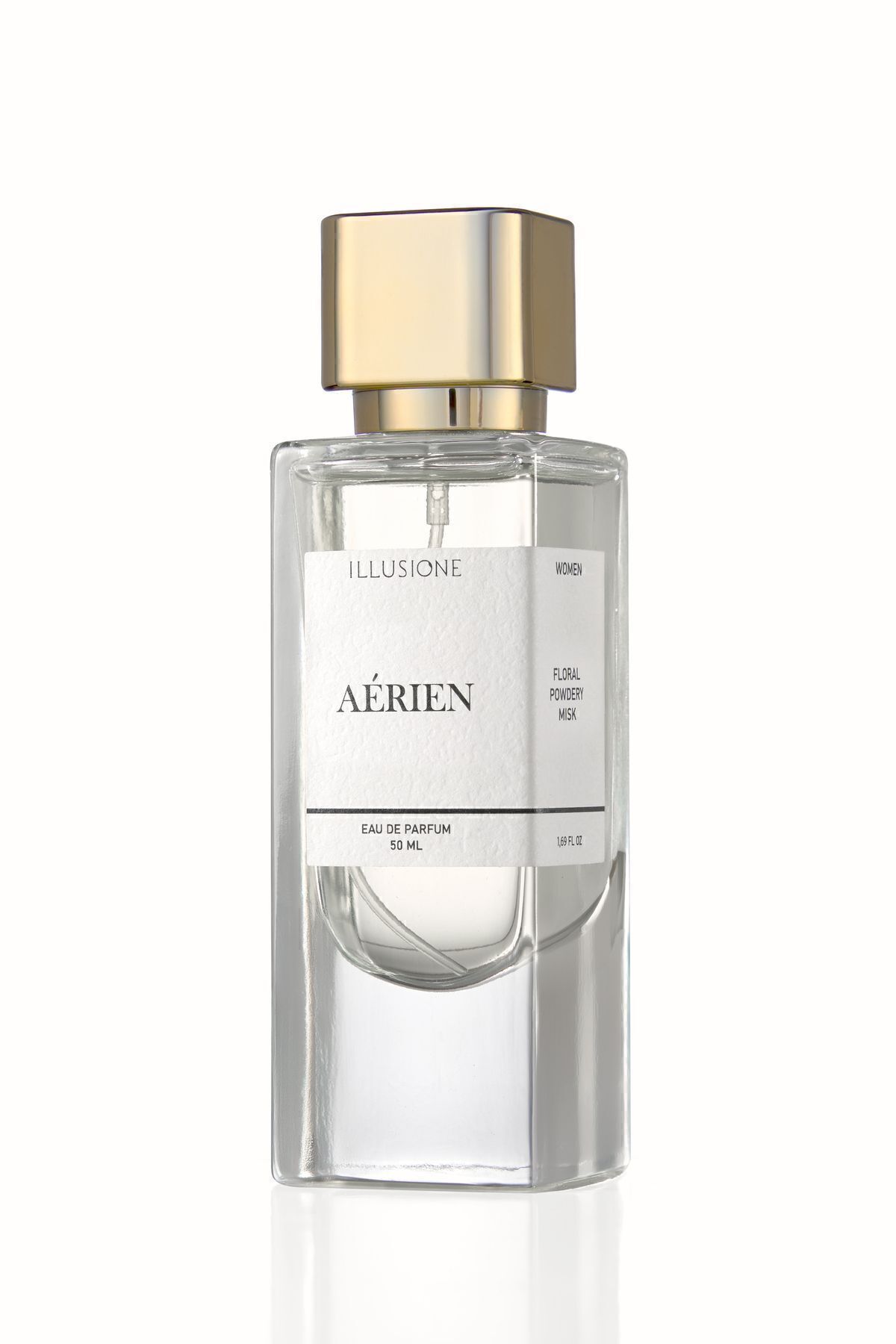 ILLUSIONE FRAGRANCE Aérien Edp Kadın Parfüm, 50ml, Çiçeksi-pudralı-misk, Melek Otu, Sümbülteber, Amber, Vanilya