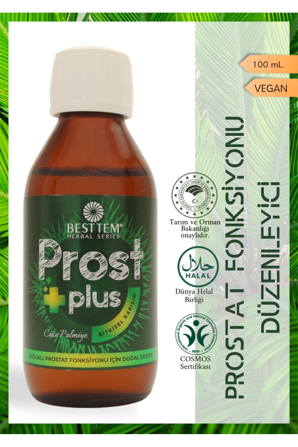 BESTTEM Prost Plus- Karşıtı Temizleyici Söktürücü Tedaviye Yardımcı Takviye Gıda Doğal 100ml