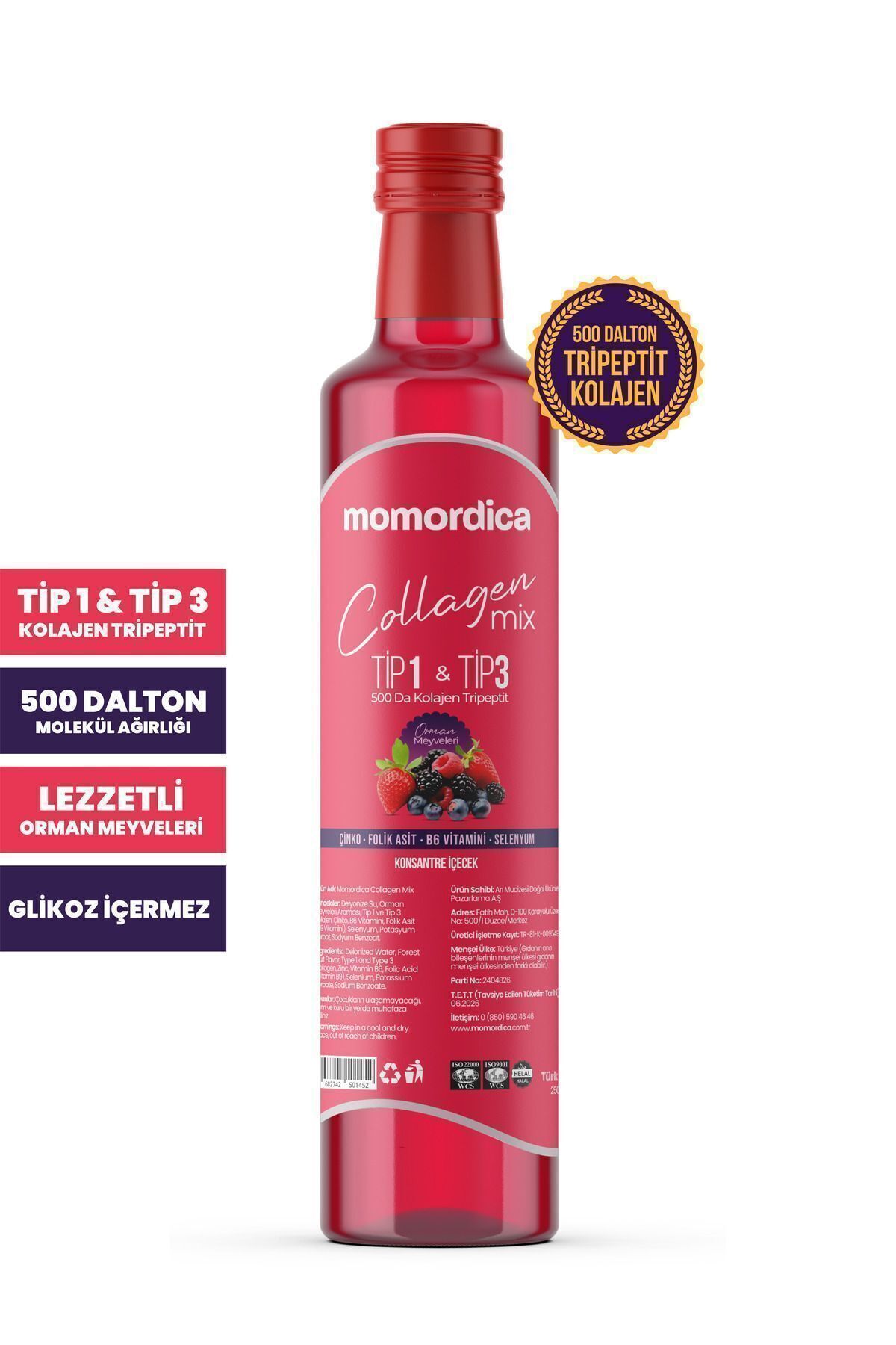 MOMORDİCA Collagen Mix - Tripeptit Kolajen (500 DALTON)- 250 ml