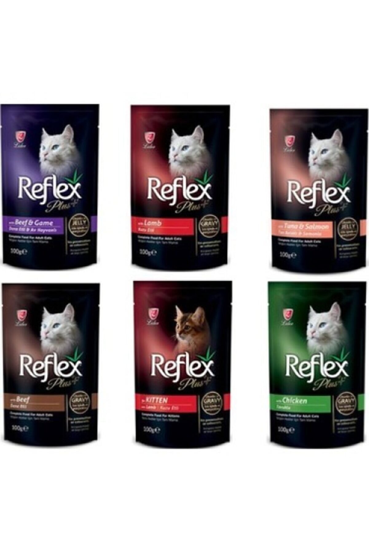 Reflex Plus Pouch Kedi Yaş Mama Çeşitleri 100 G X 12 Adet