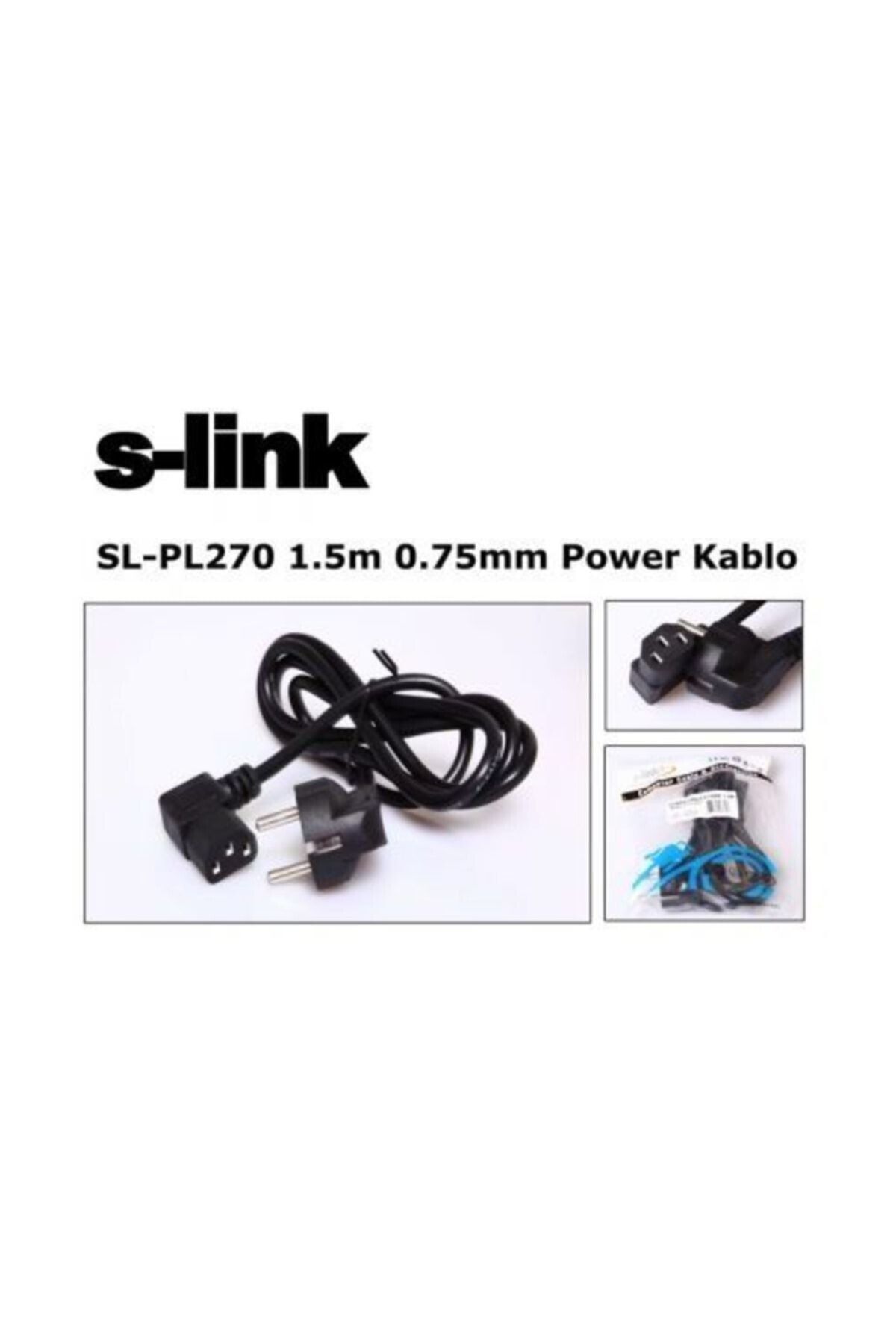 S-Link Sl-pl270 1.5mt 0.75mm L Power Elektrik Kablosu