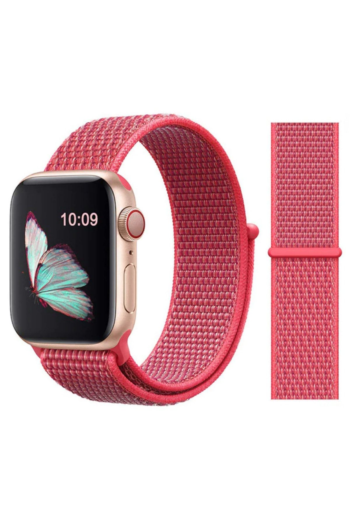 Aksesuarcım Apple Watch 4. Nesil 38 mm Pastel Renkli Tarz Örgü Saat Kordonu