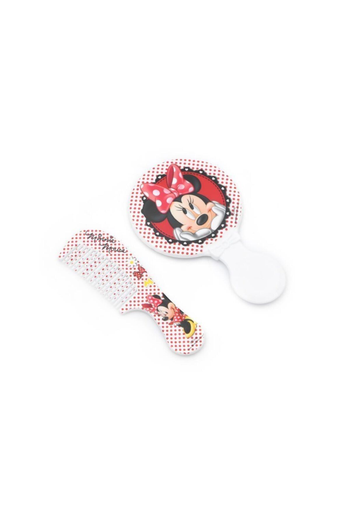 DİSNEY Orijinal Lisanslı Disney Minnie Mouse Tarak Ayna Seti