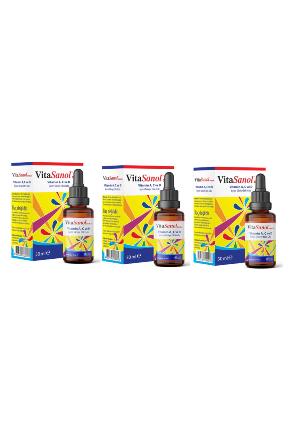 Allergo Vitasanol Drops Acd Damla 30 ml 3 Adet