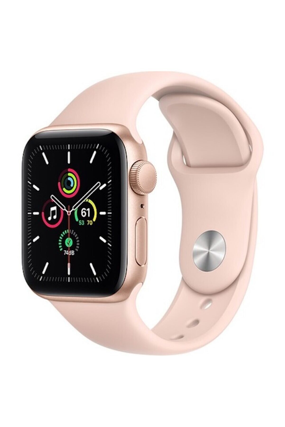 Apple Watch Se Gps 40 Mm Altın Rengi Alüminyum Kasa Ve Kum Pembesi Spor Kordon