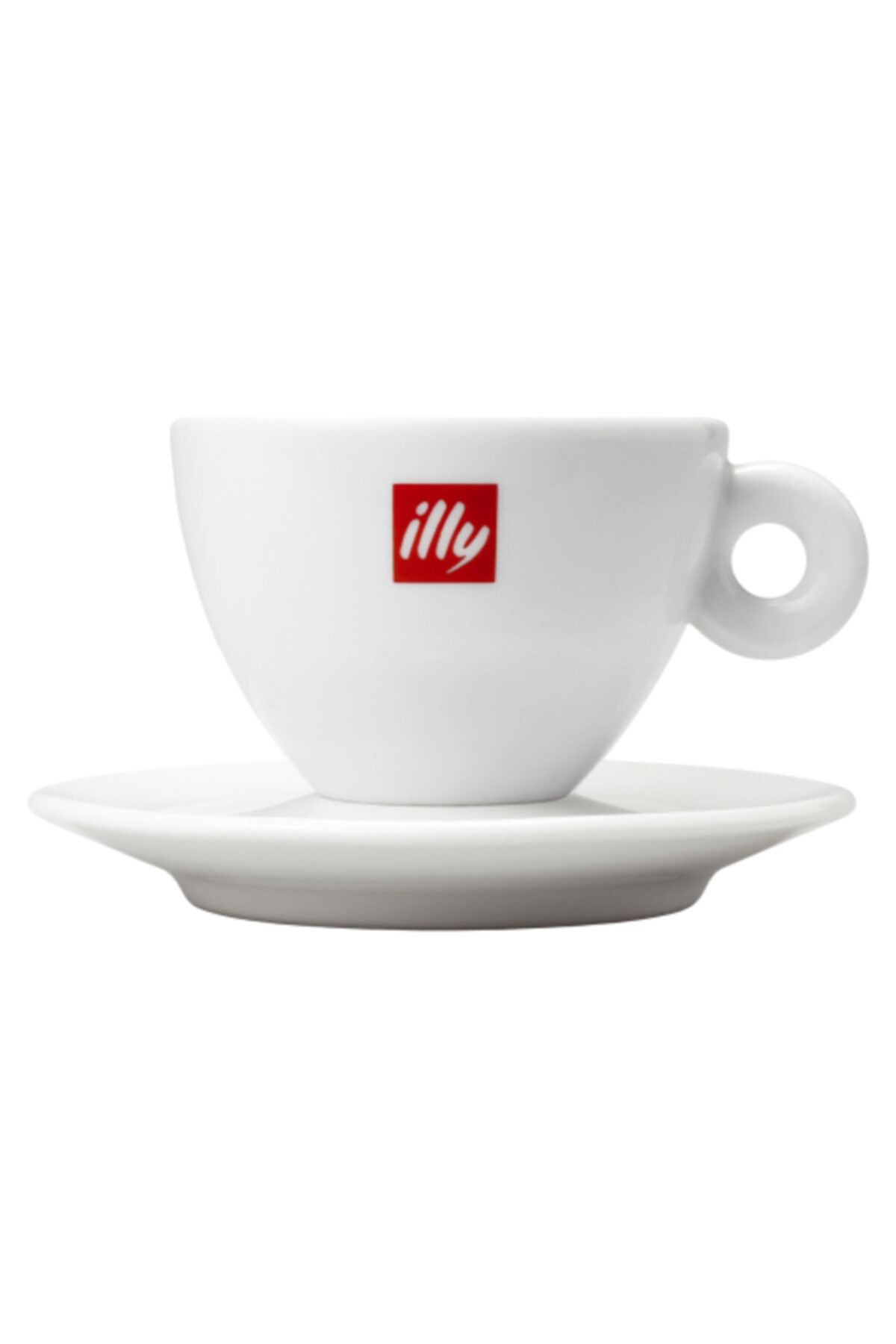 illy Logolu Klasik Cappuccino Bardağı Ve Tabağı