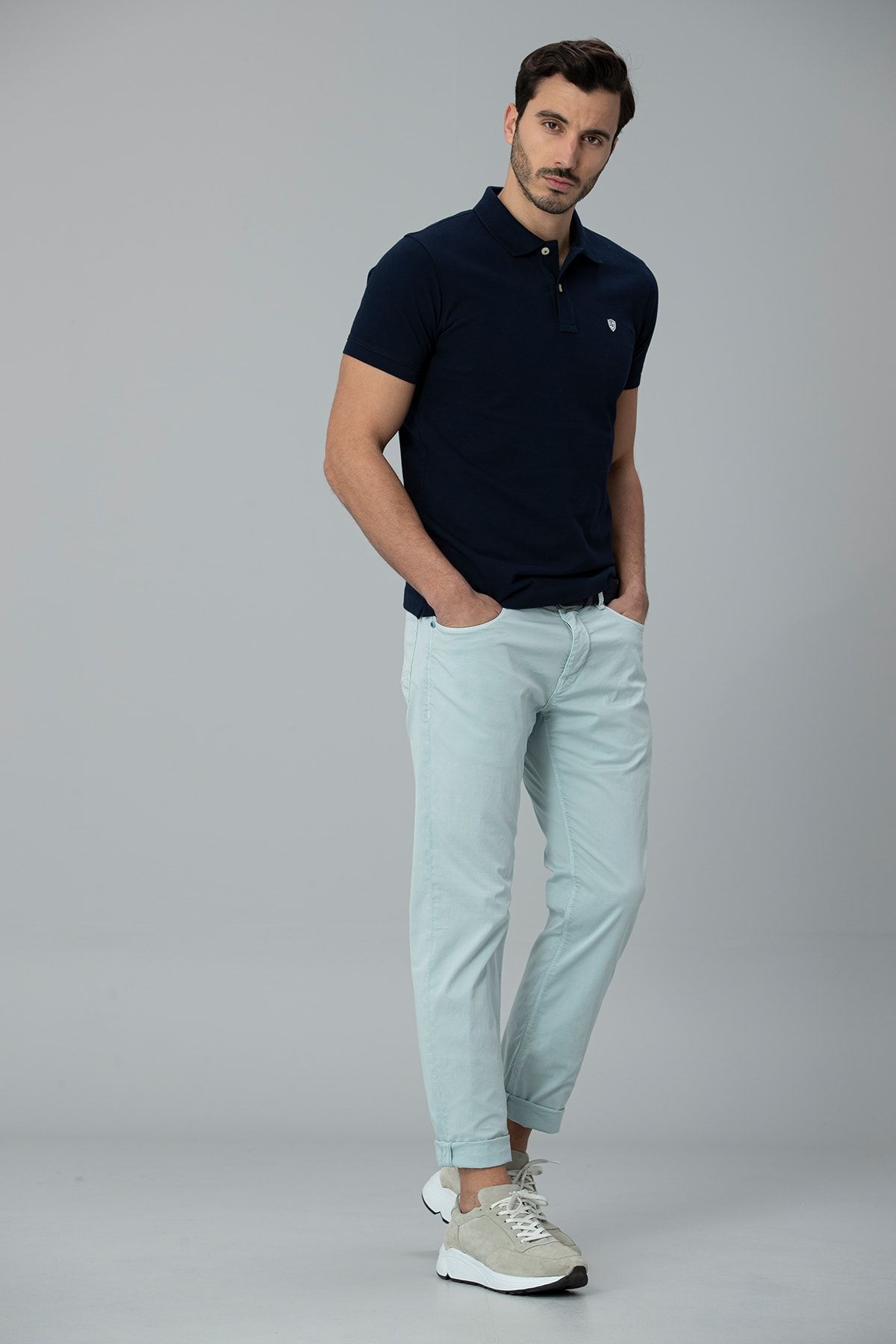 Lufian İmper Spor 5 Cep Pantolon Slim Fit Açık Mavi