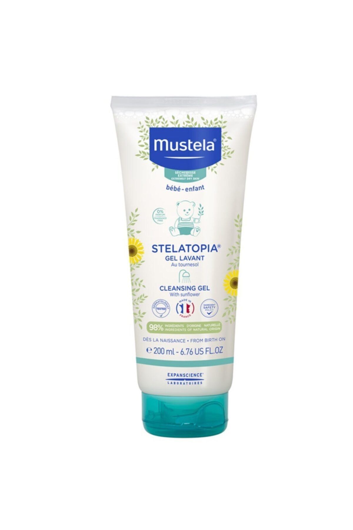 Mustela Stelatopia Cleansing GEL Bebek ve Çocuklar İçin Yüz Vücut Saç Şampuanı 200 ml