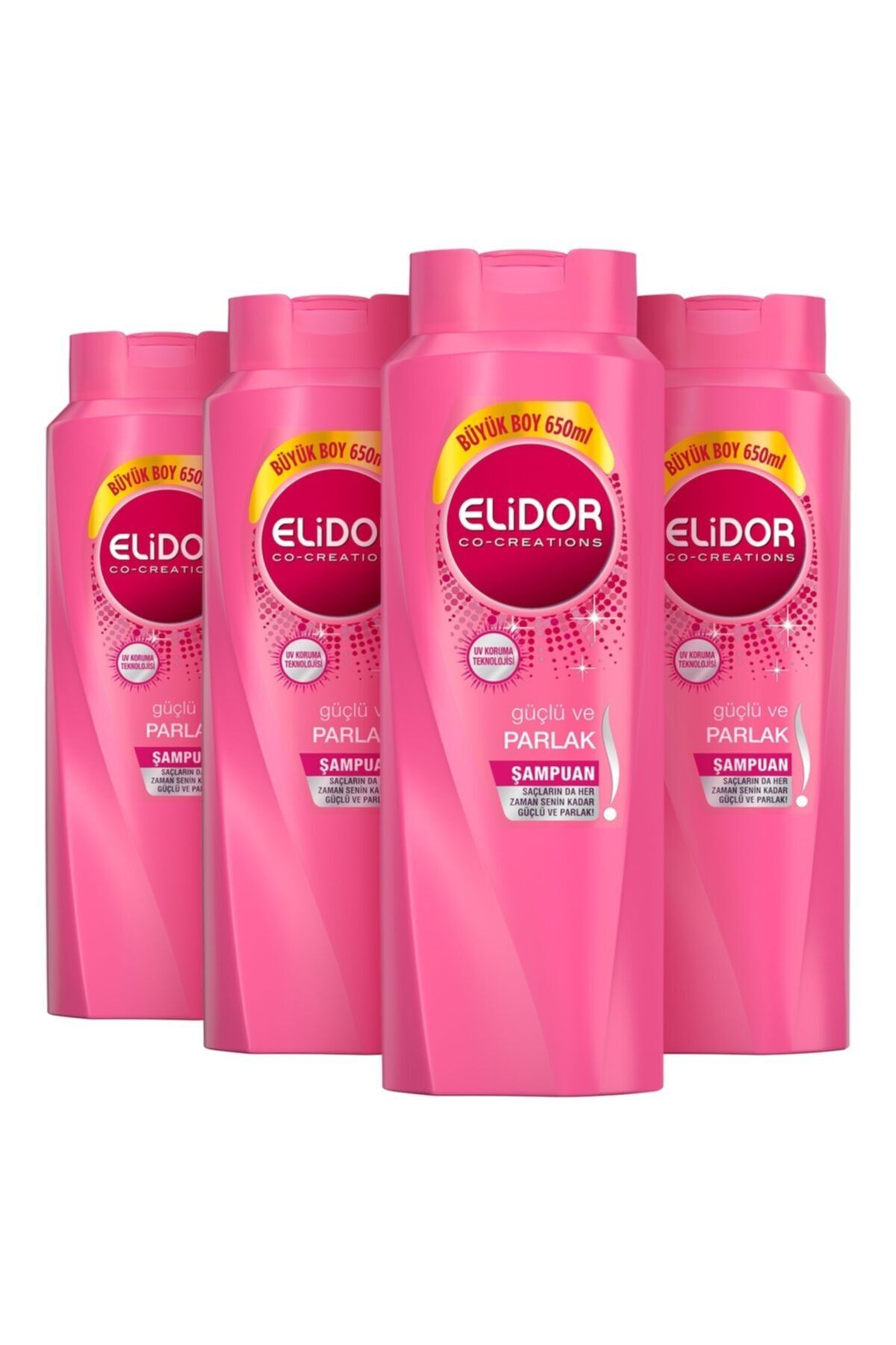 Elidor Güçlü Ve Parlak Saç Bakım Şampuanı 650ml X4 Lü Set