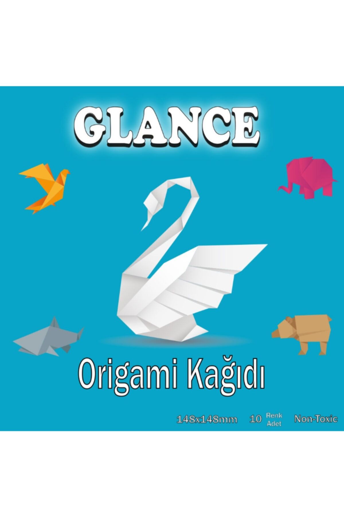 Origami Glance Kağıdı Karışık 10 Renk 148x148