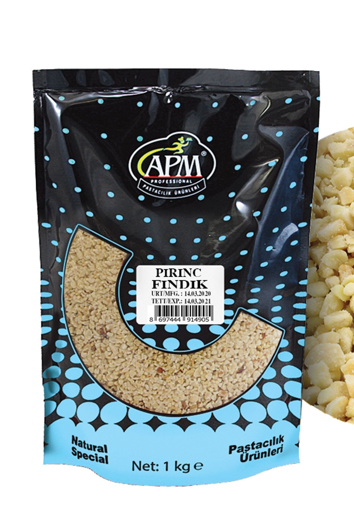 APM Pirinç Fındık Kavrulmuş 1kg