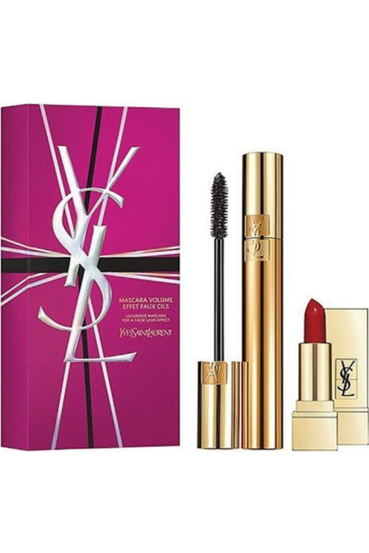 Yves Saint Laurent Volume Effet Faux Cils Mascara & Mini Rouge Pure Couture 01 Set