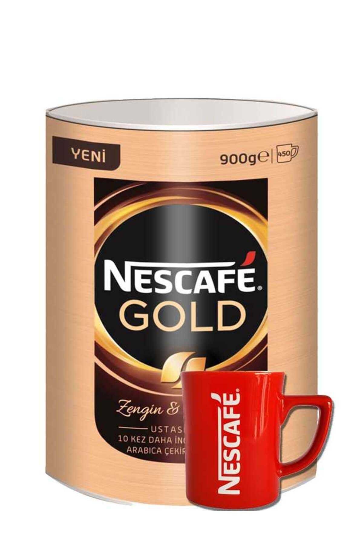 Nestle Gold Kahve Teneke Kutu 900 Gr + Kırmızı Kupa Hediyeli