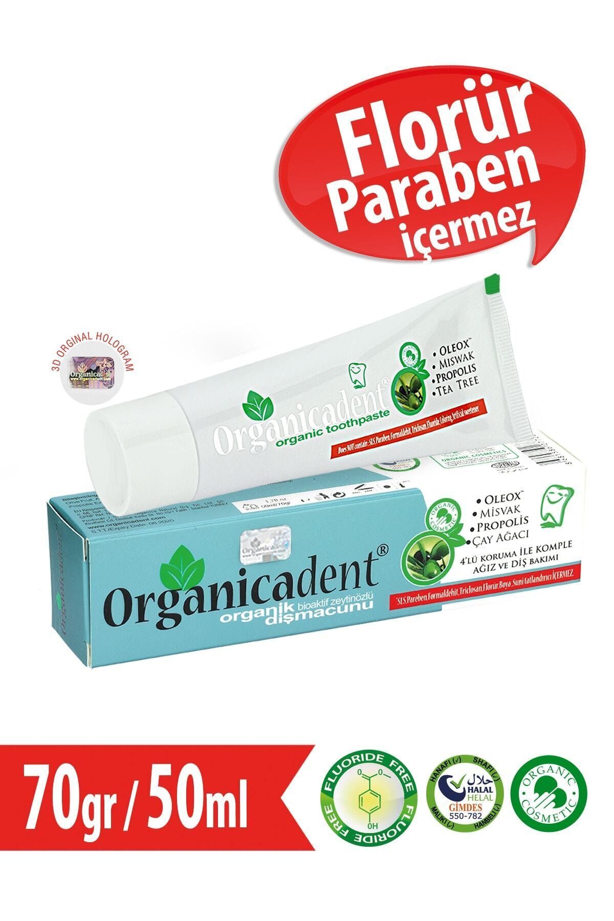 Organicadent Florürsüz Organik Diş Macunu 50 Ml T