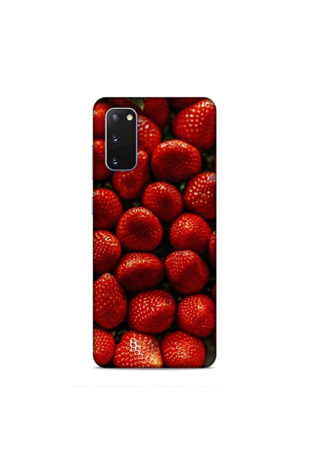 Pickcase Samsung Galaxy S20 Kılıf Desenli Arka Kapak Çilekler