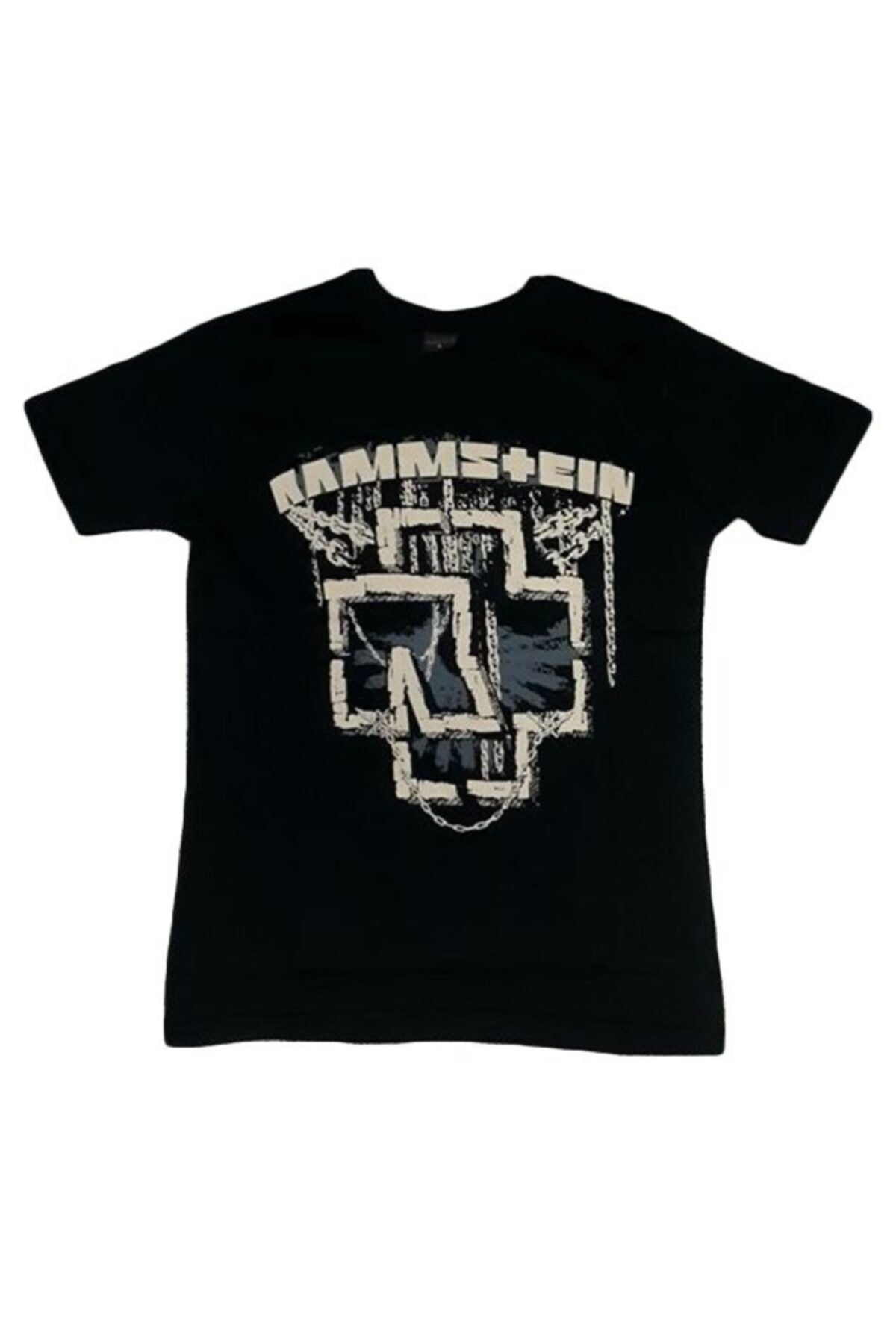 fame-stoned Kadın Siyah Rammstein Baskılı T-Shirt