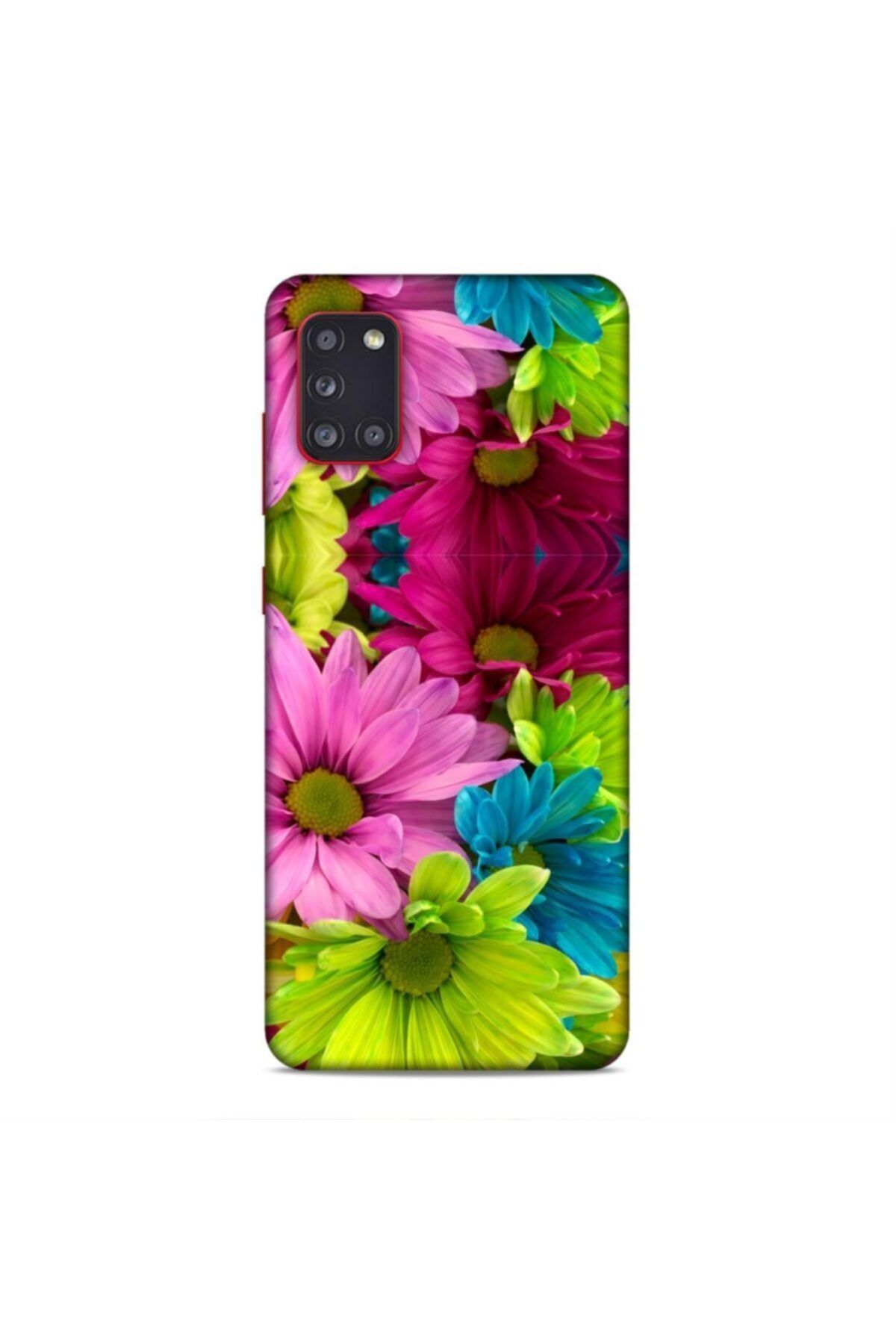 Pickcase Samsung Galaxy A31 Renkli Çiçekler Kılıf