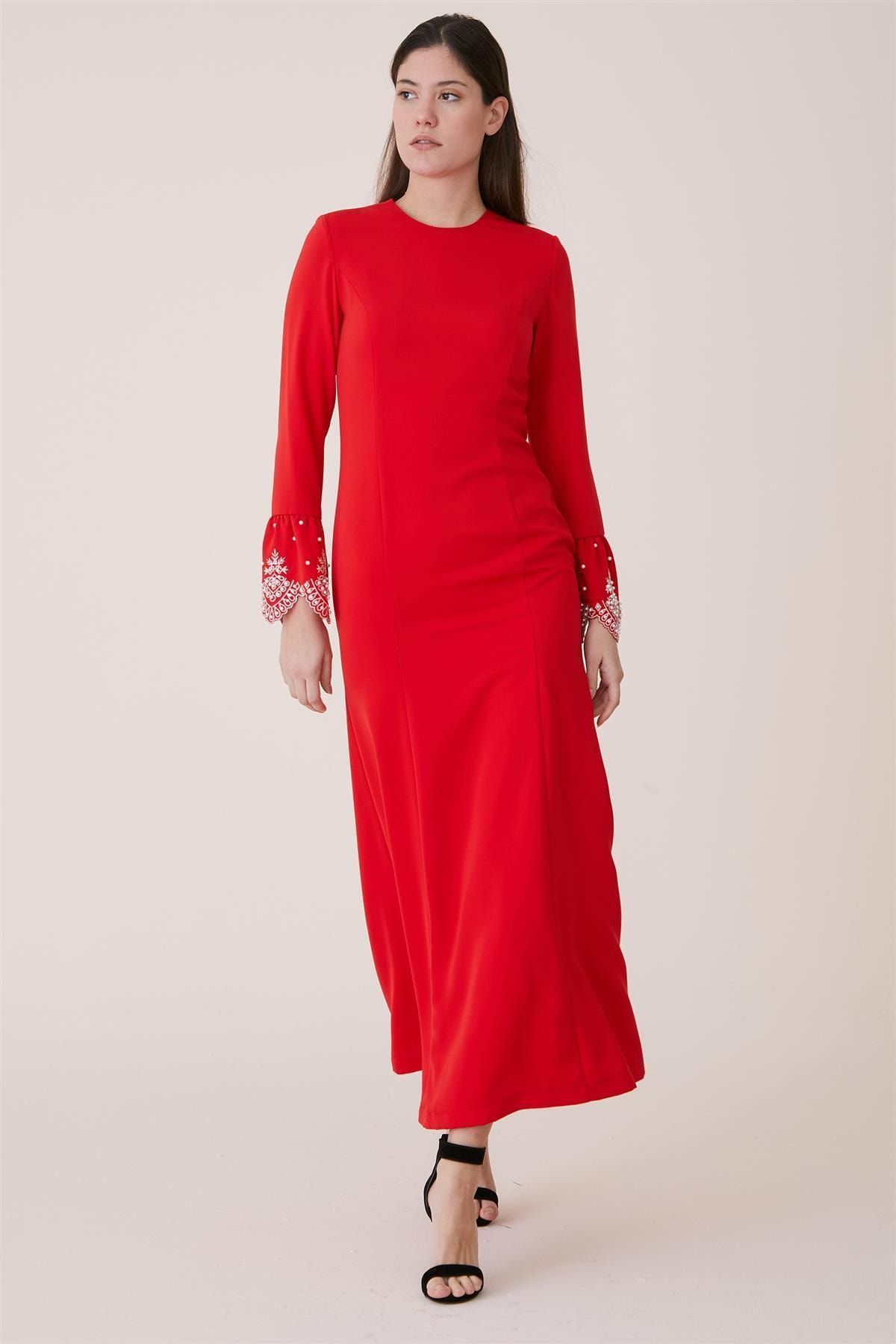Kayra Kadın Kırmızı Abiye Elbise