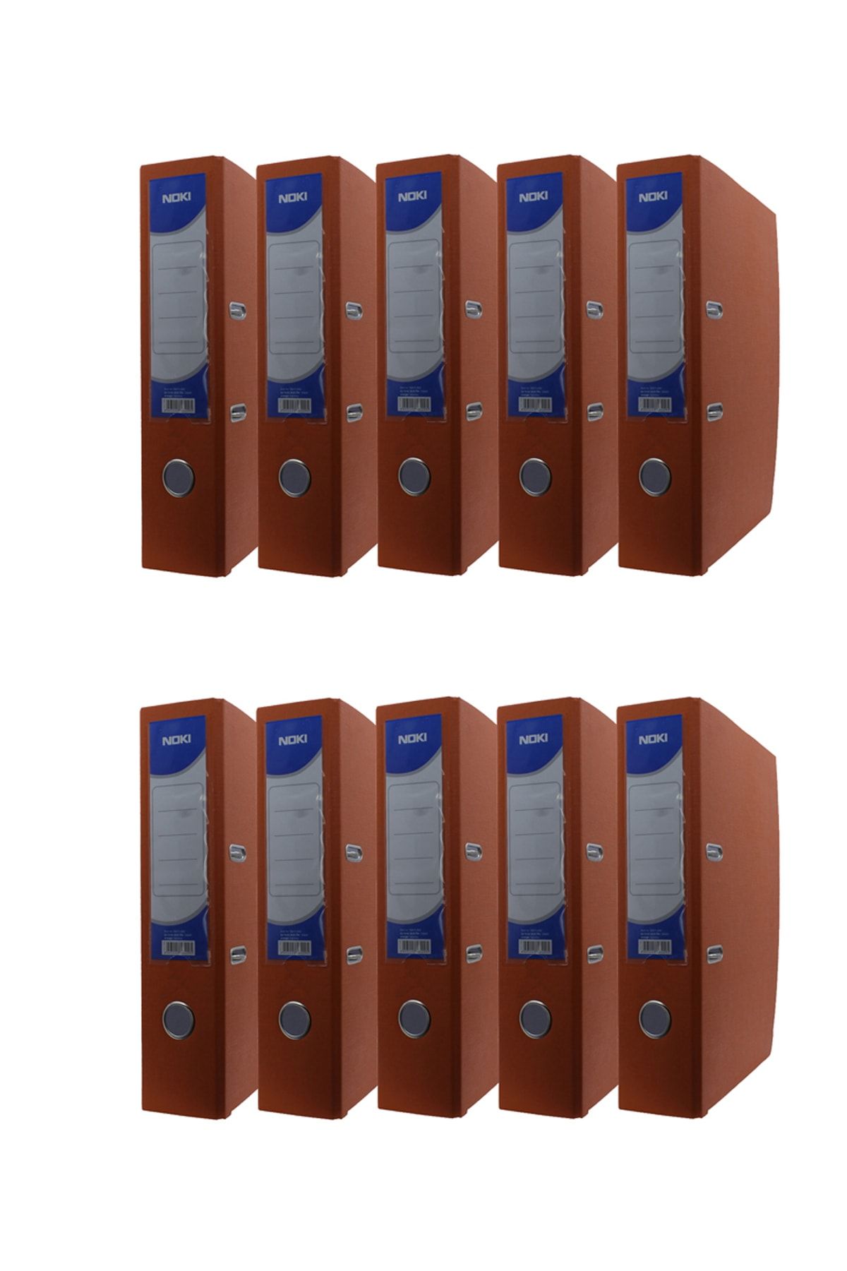 Noki Geniş Plastik Klasör (56411-040) Turuncu 10 Lu Paket