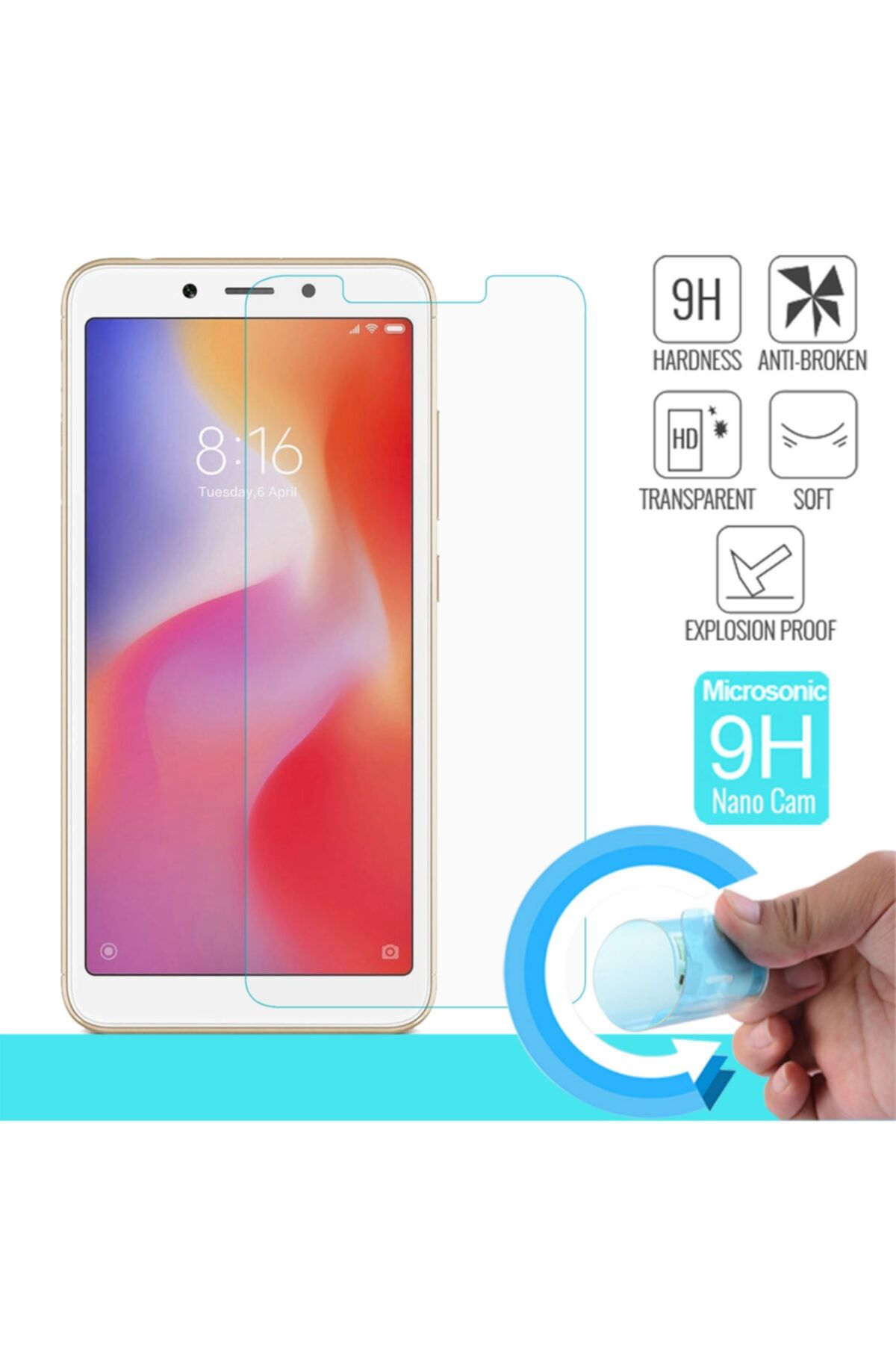 Microsonic Redmi 6 Nano Cam Ekran Koruyucu